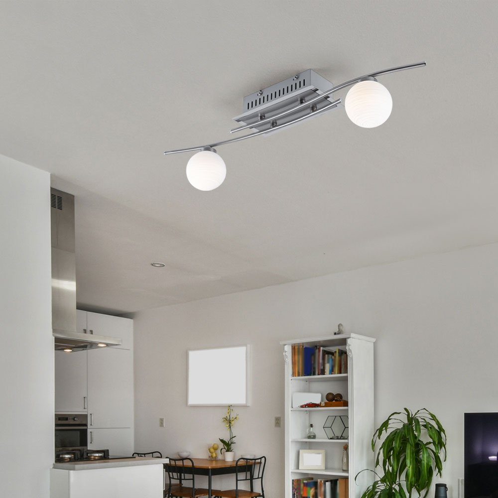 FISCHER & fest LED HONSEL Küchenleuchte- Deckenleuchte, verbaut, Deckenlampe Glas Warmweiß, LED LED-Leuchtmittel Deckenleuchte