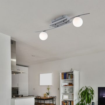 FISCHER & HONSEL LED Deckenleuchte, LED-Leuchtmittel fest verbaut, Warmweiß, Deckenlampe LED Deckenleuchte Glas Küchenleuchte-