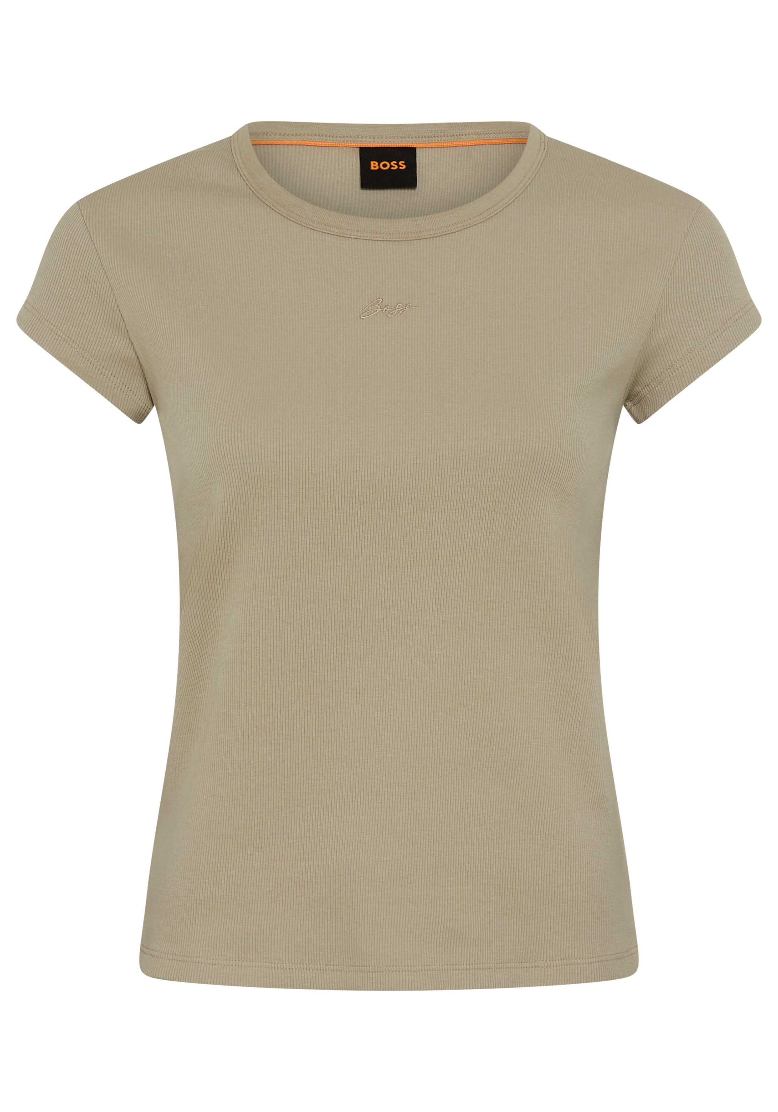 BOSS ORANGE Kurzarmshirt Ecute Premium Damenmode Slim Fit mit Rundhalsausschnitt