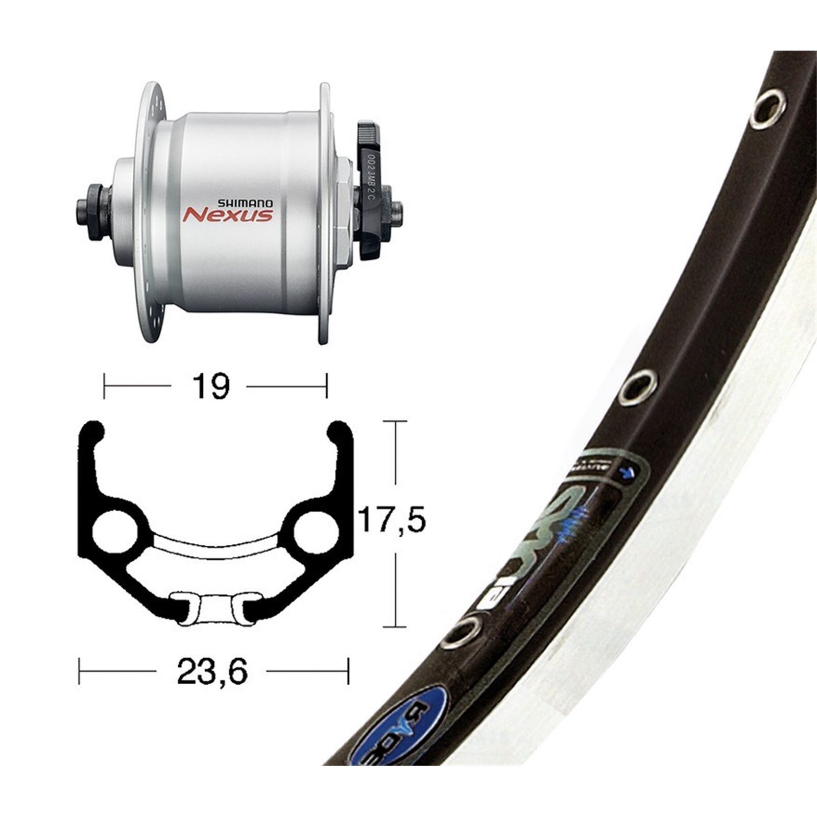 Winora Vorderradnabe