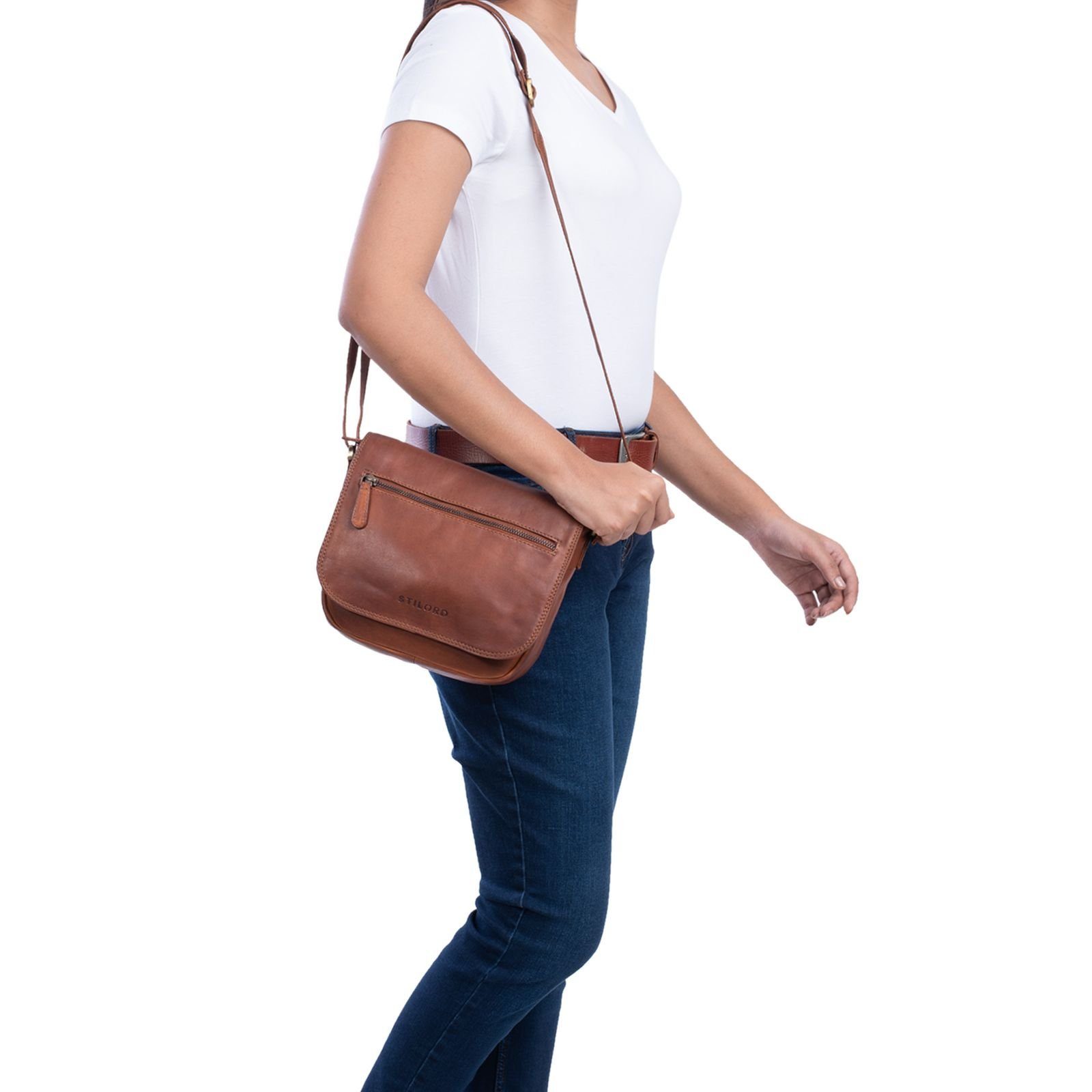 STILORD Handtasche "Elsa" Umhängetasche Frauen Leder Vintage