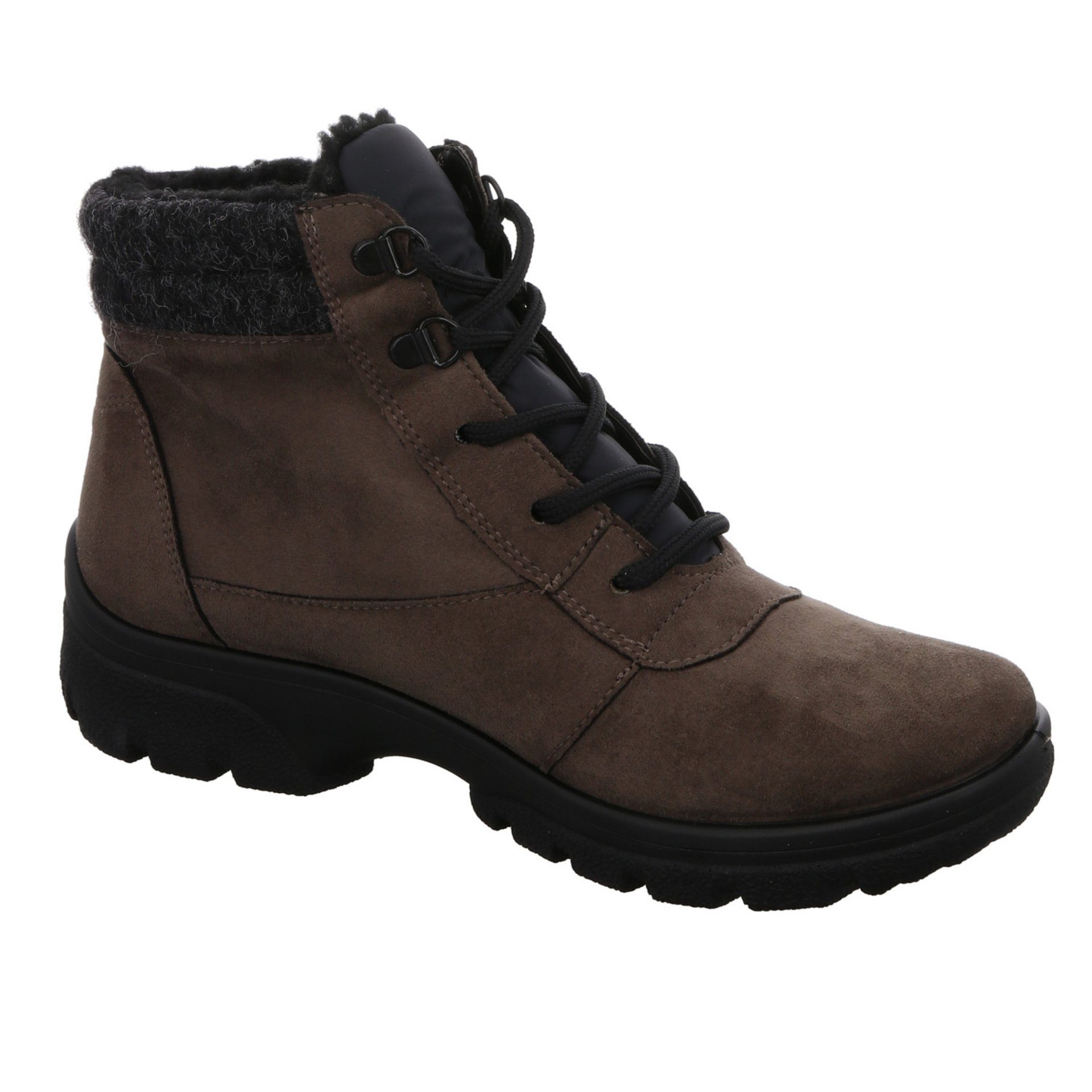 Ara Damen Snowboots Schuhe Saas-Fee Leder-/Textilkombination taiga/schwarz Boots Snowboots