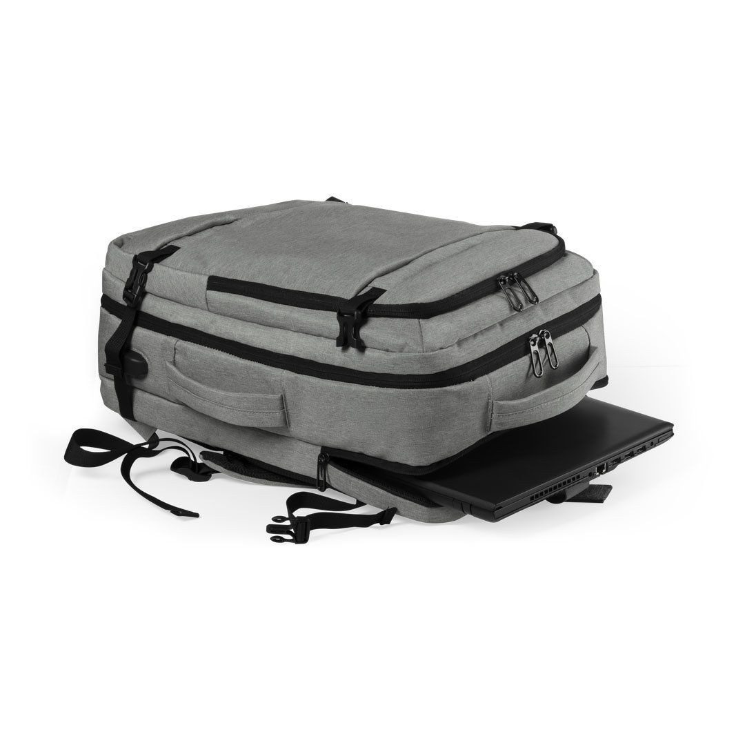 CABBEL Rucksack Laptoprucksack Rucksäcke Laptop Wasserbeständig Laptoptasche (Rucksack, 1-tlg., Einzelartikel), Grau, Diebstahlschutz, USB‑Port, Laptopfach 17’’, Trolleygurt, robust