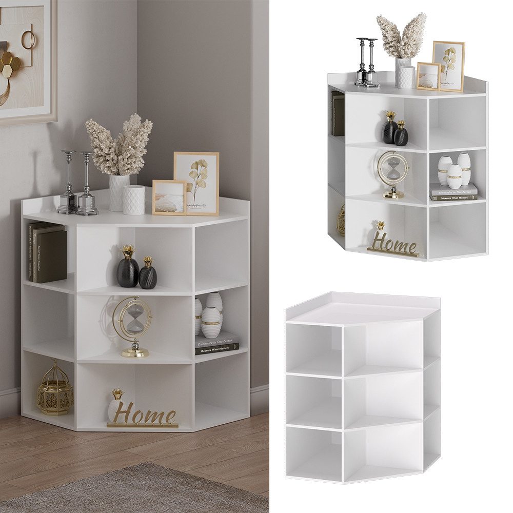 Vicco Eckregal Elina, Weiß, 60 x 80 cm günstig online kaufen