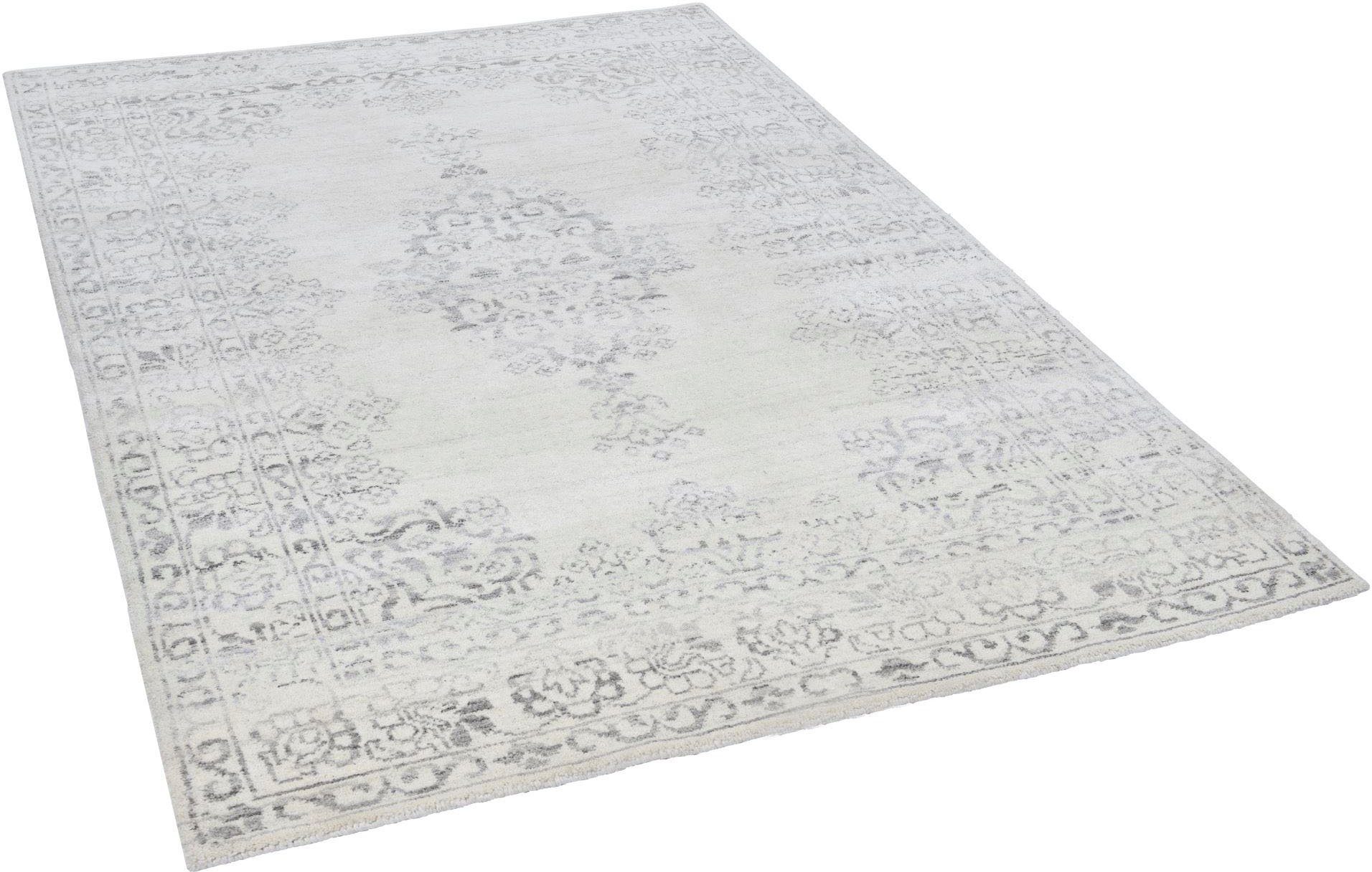 THEKO Wollteppich Versian 1213, rechteckig, Höhe: 10 mm, reine Wolle, handgeknüpft, Vintage Design