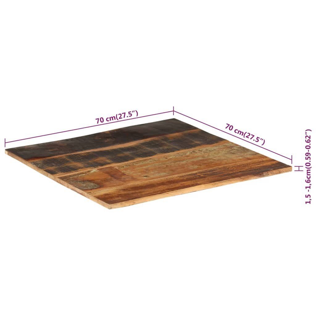 vidaXL Tischplatte Tischplatte (1 Quadratisch Altholz 70x70 15-16 mm Massiv cm St)