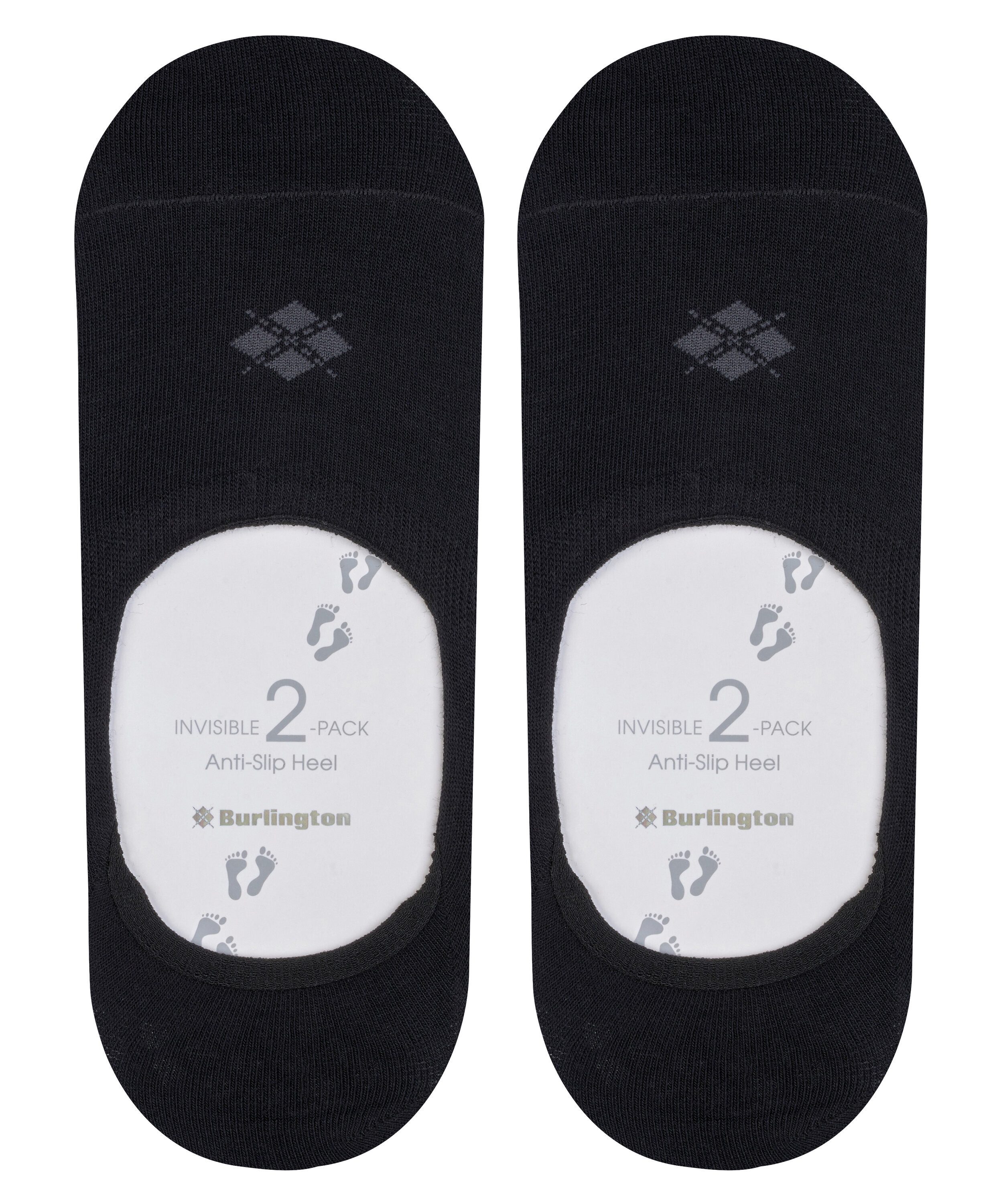 Burlington Füßlinge Everyday (2 Paar) unifarben, eingestricktes Burlington-Logo