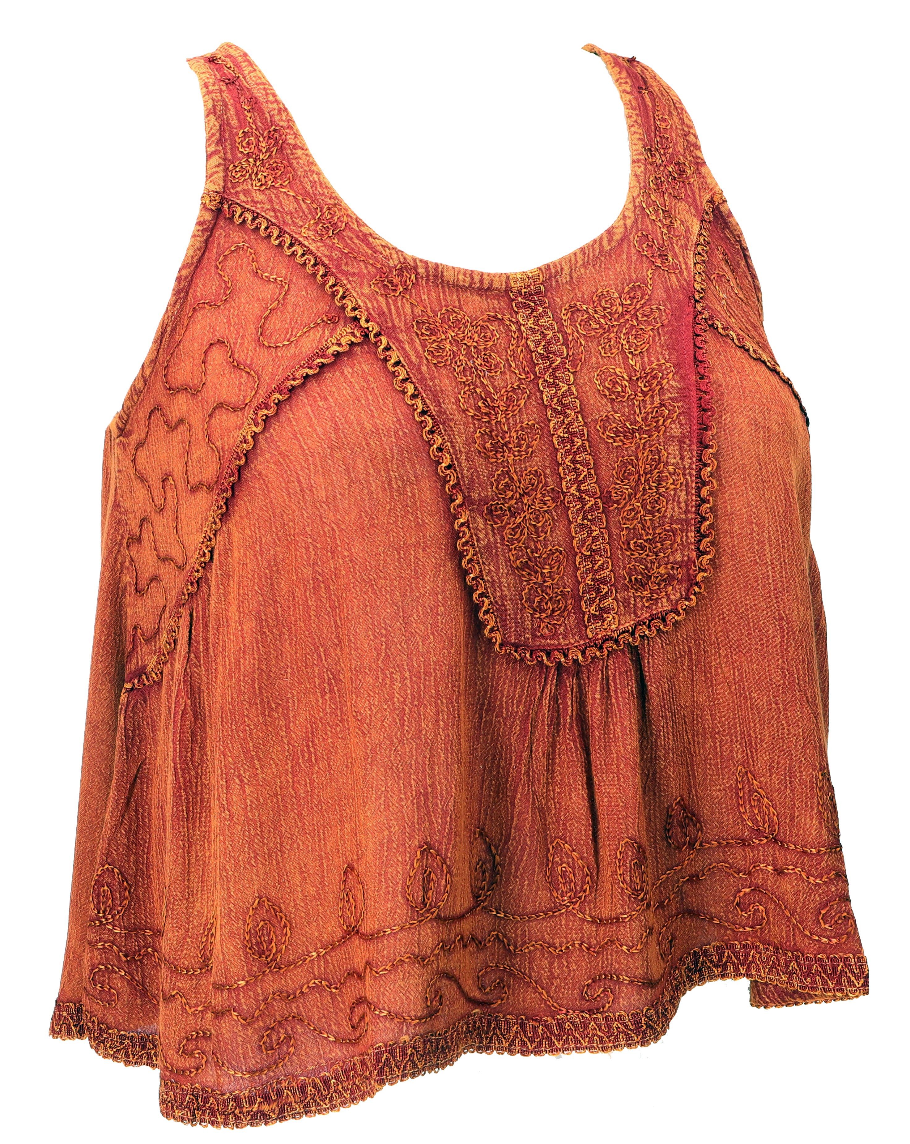 Guru-Shop T-Shirt Besticktes Top Boho chic, günstig online kaufen