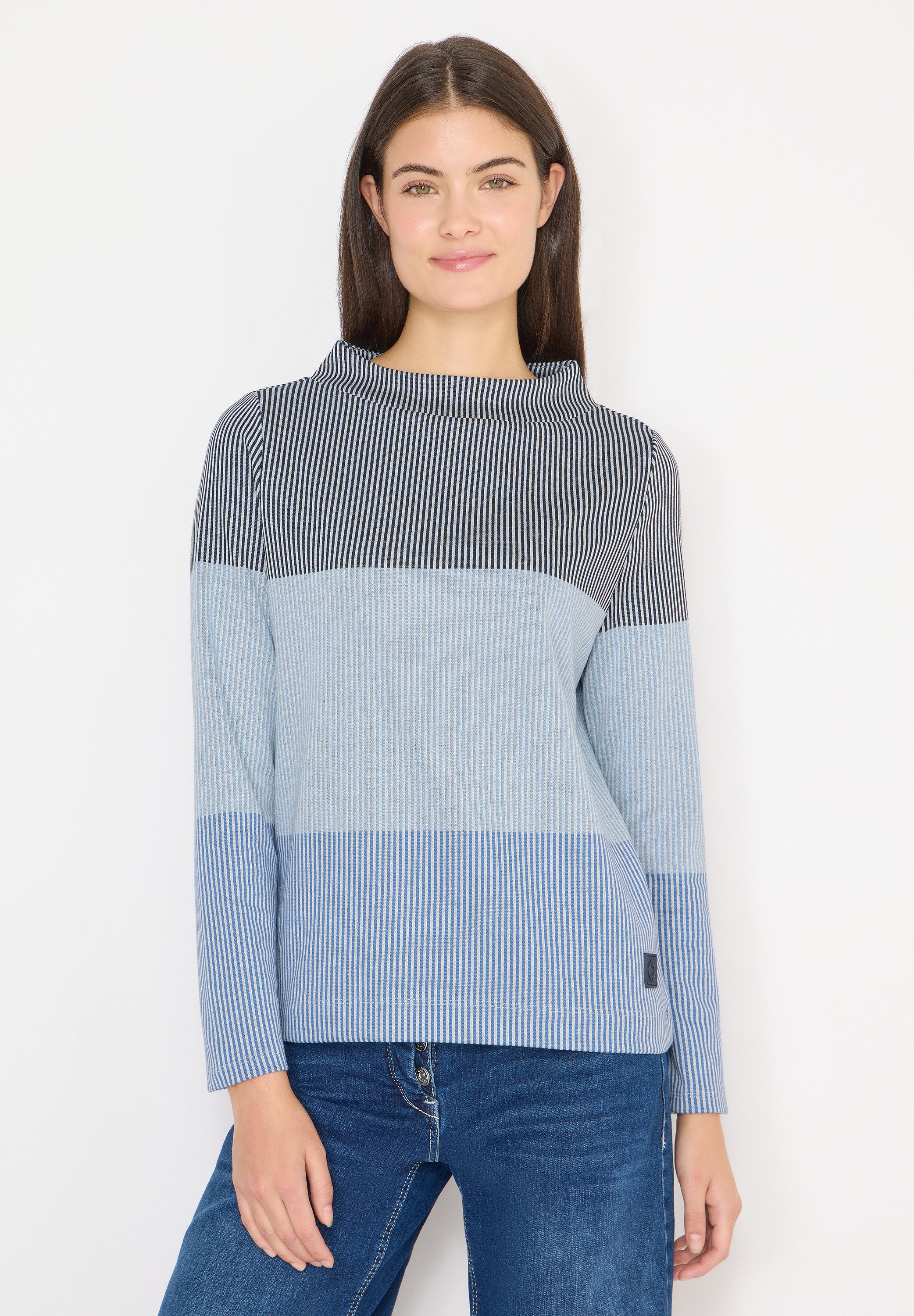 CECIL Langarmshirt im Colourblock-Style günstig online kaufen