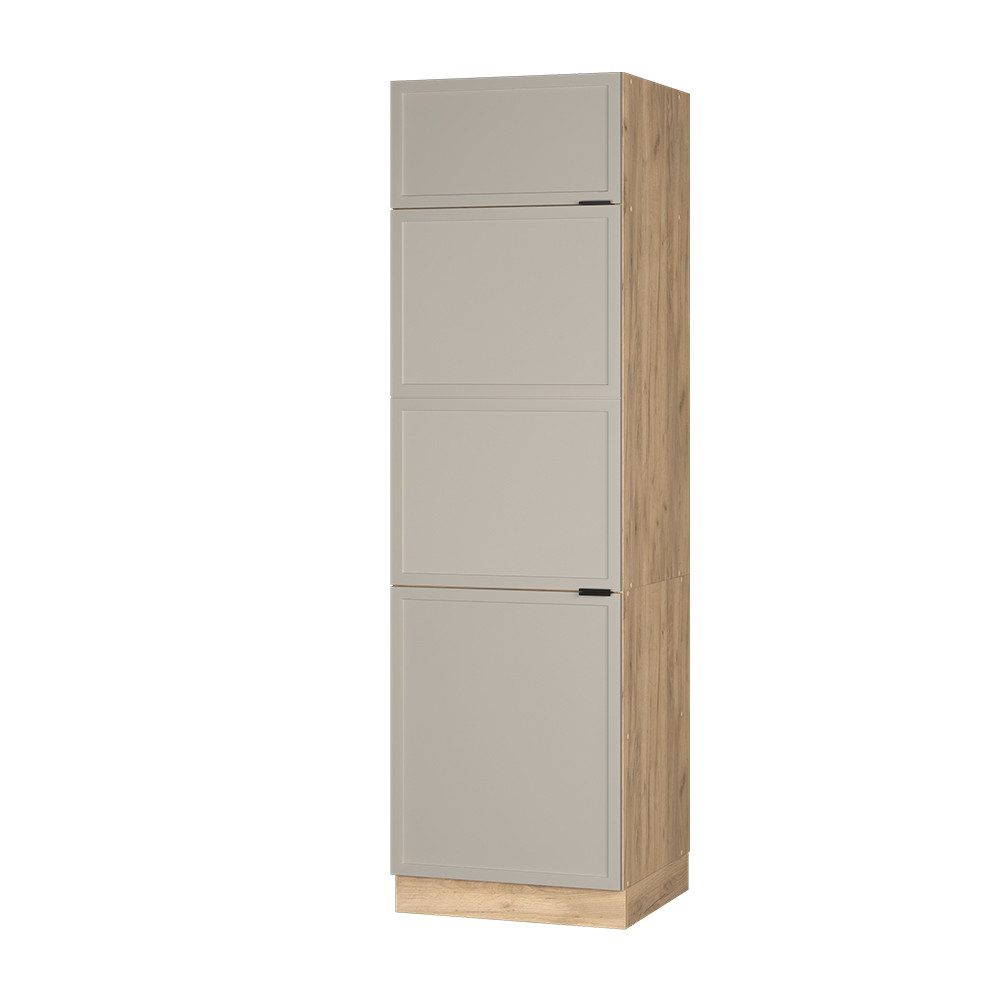 Vicco Kühlumbauschrank Fame-Line, GrauBeige/Goldkraft Eiche, 60 günstig online kaufen