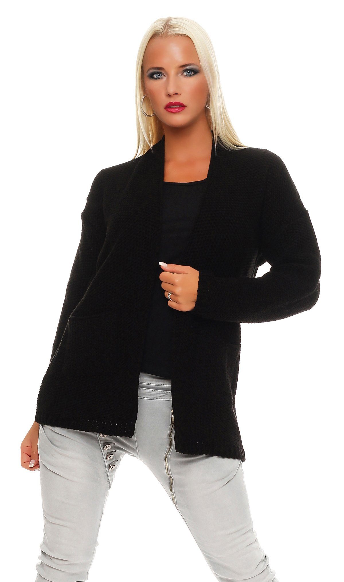 Mississhop Cardigan Strickjacke Cardigan Jacke Sweatshirt M.3007