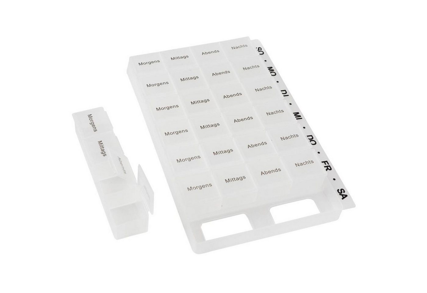 BURI Pillendose 7 Tage Pillenbox Medikamentenbox Tablettenbox Pillendose Wochenbox