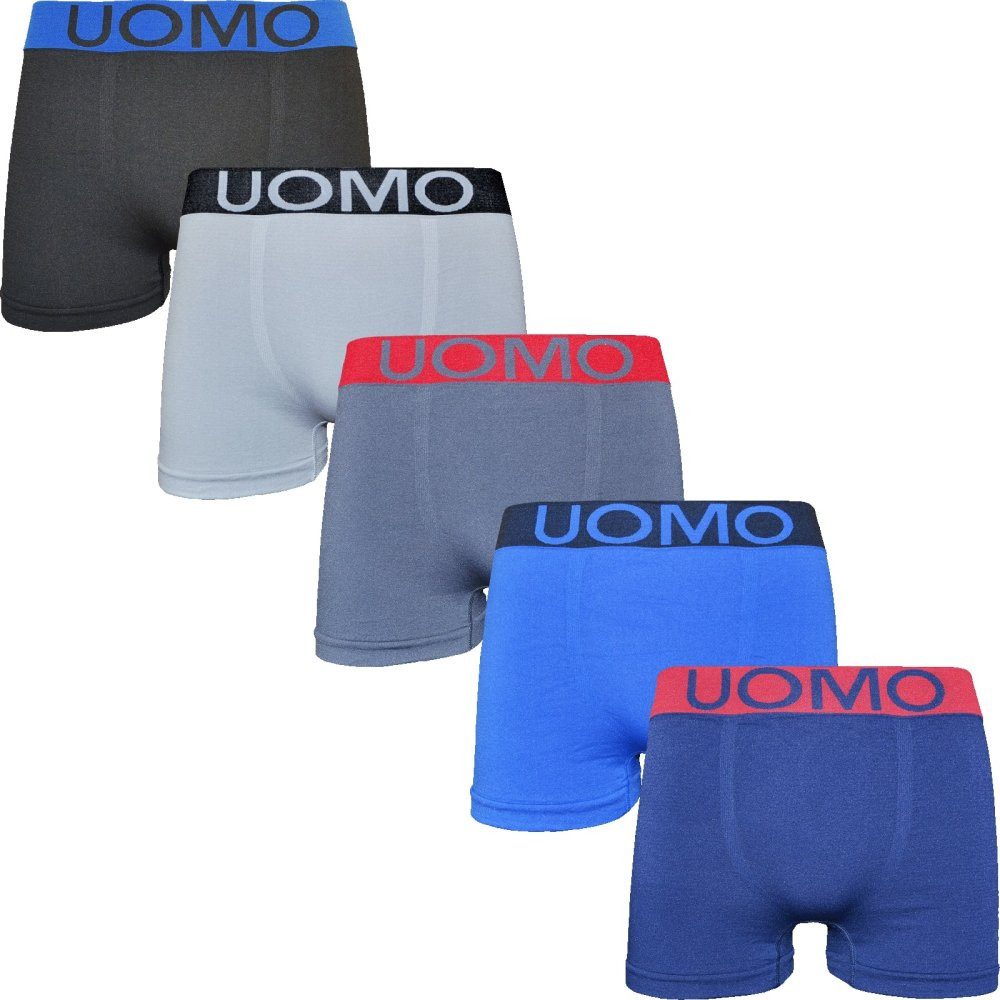 emeco Boxershorts 5er Boxershorts Microfaser Herren Unterhose Unterwäsche Seamless 9205