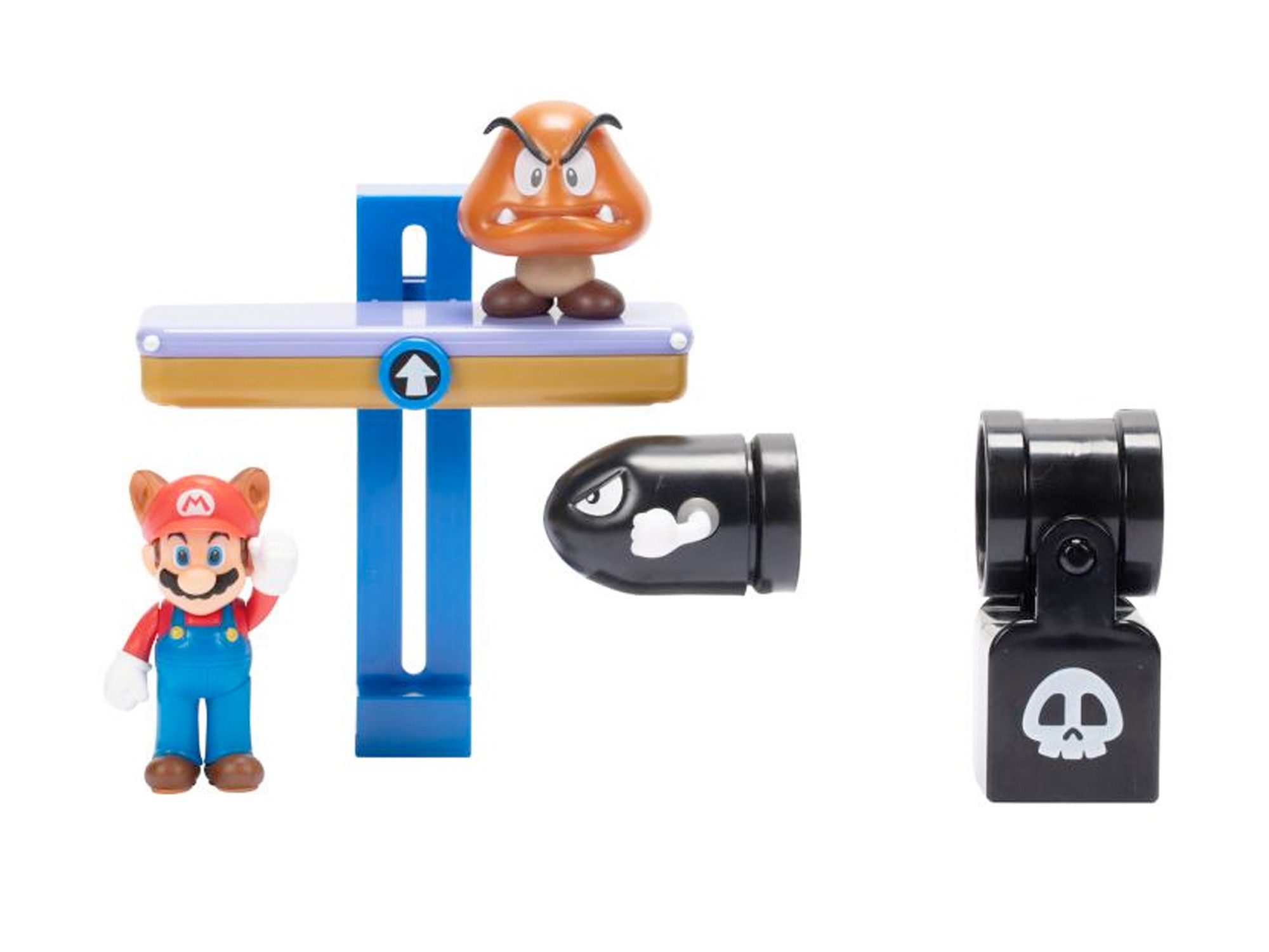 Super Mario Actionfigur Nintendo Super Mario Switchback Hill Diorama Set, 6,5 cm, (5-tlg)