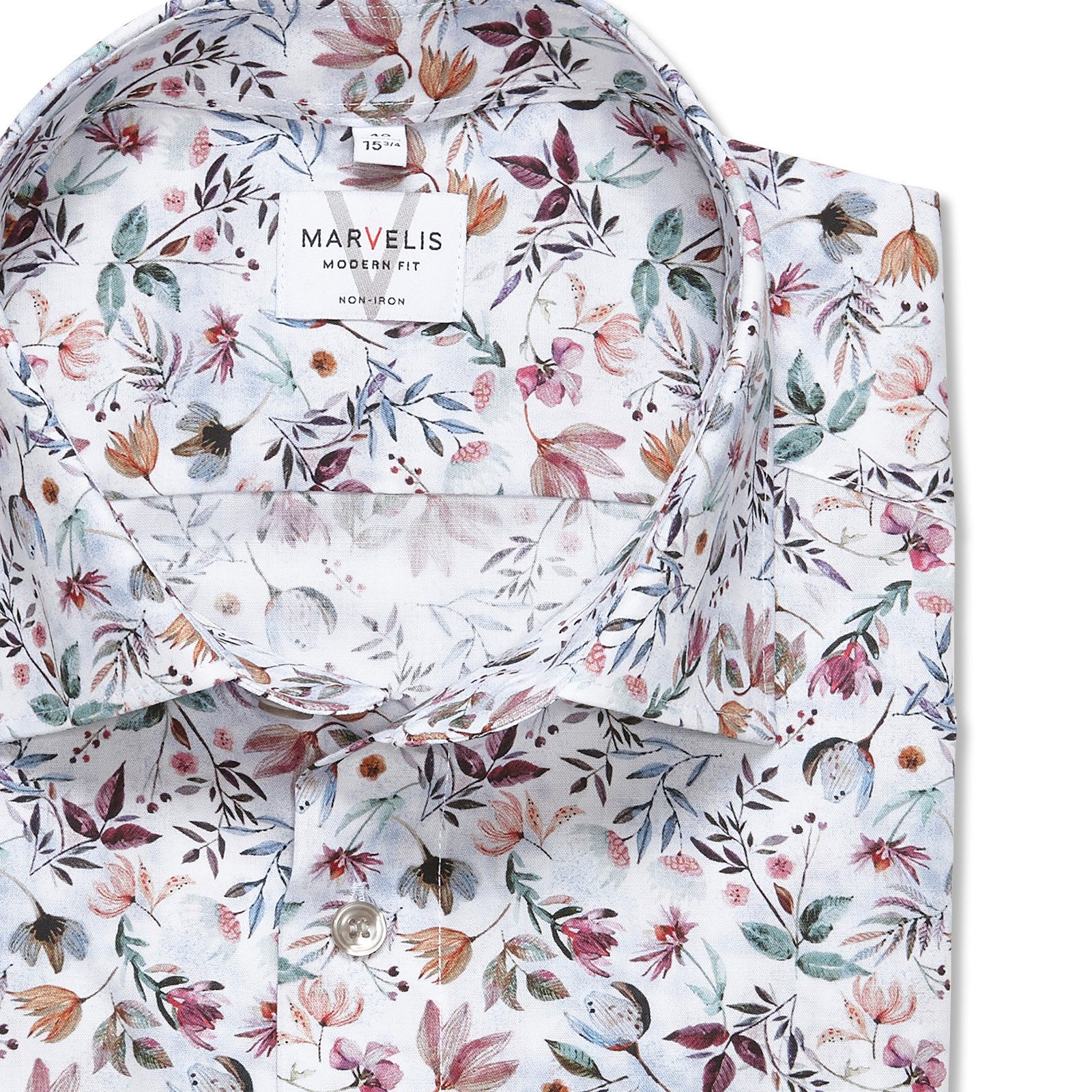 MARVELIS Langarmhemd mit floralem Allover-Print günstig online kaufen