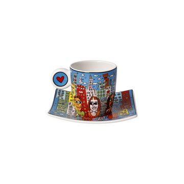 Goebel Espressotasse James Rizzi-summer in the City, Porzellan, 2-teilig