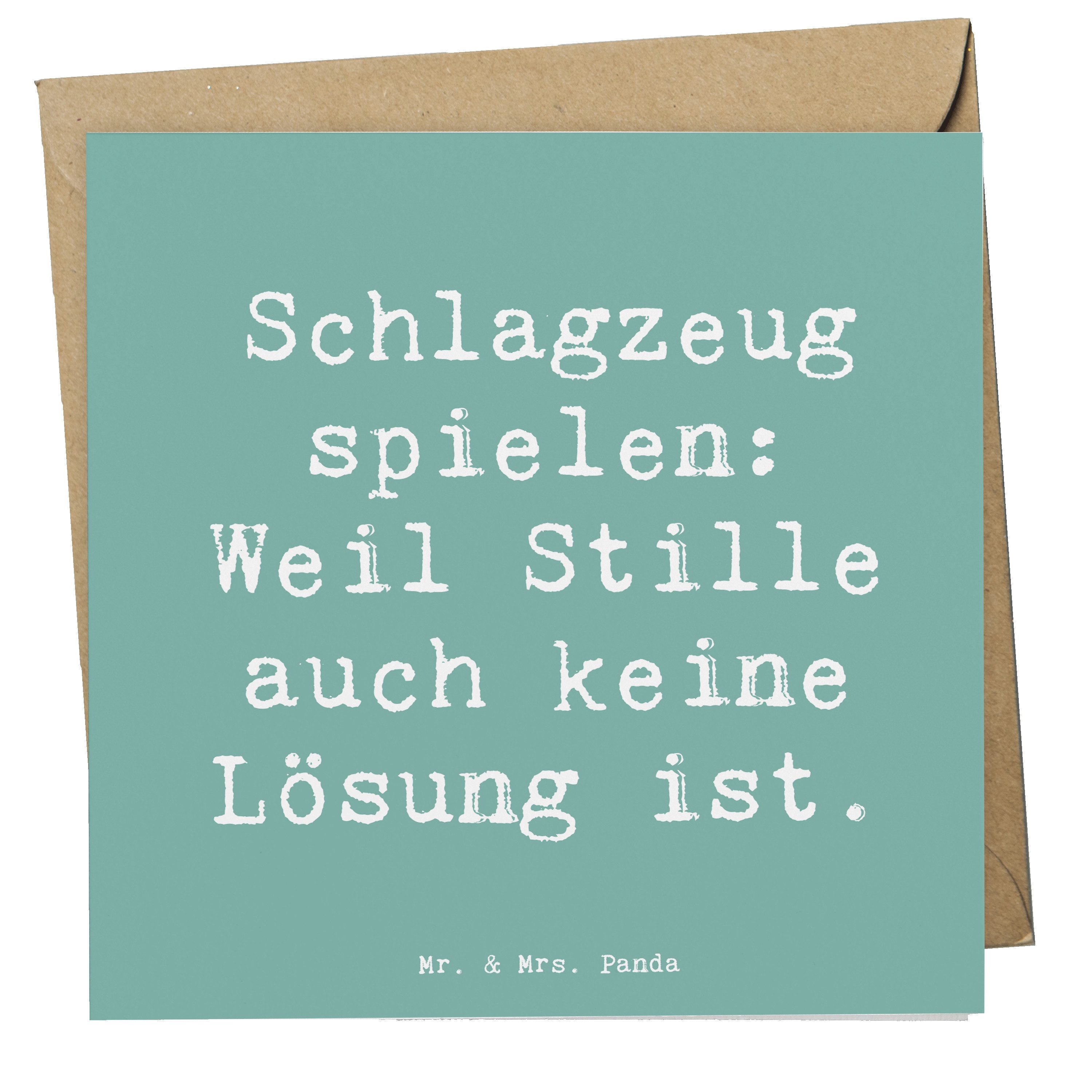 Grußkarte Schlagzeug Magie - Meeresbrise - Geschenk, Stille ist keine Lösung, S