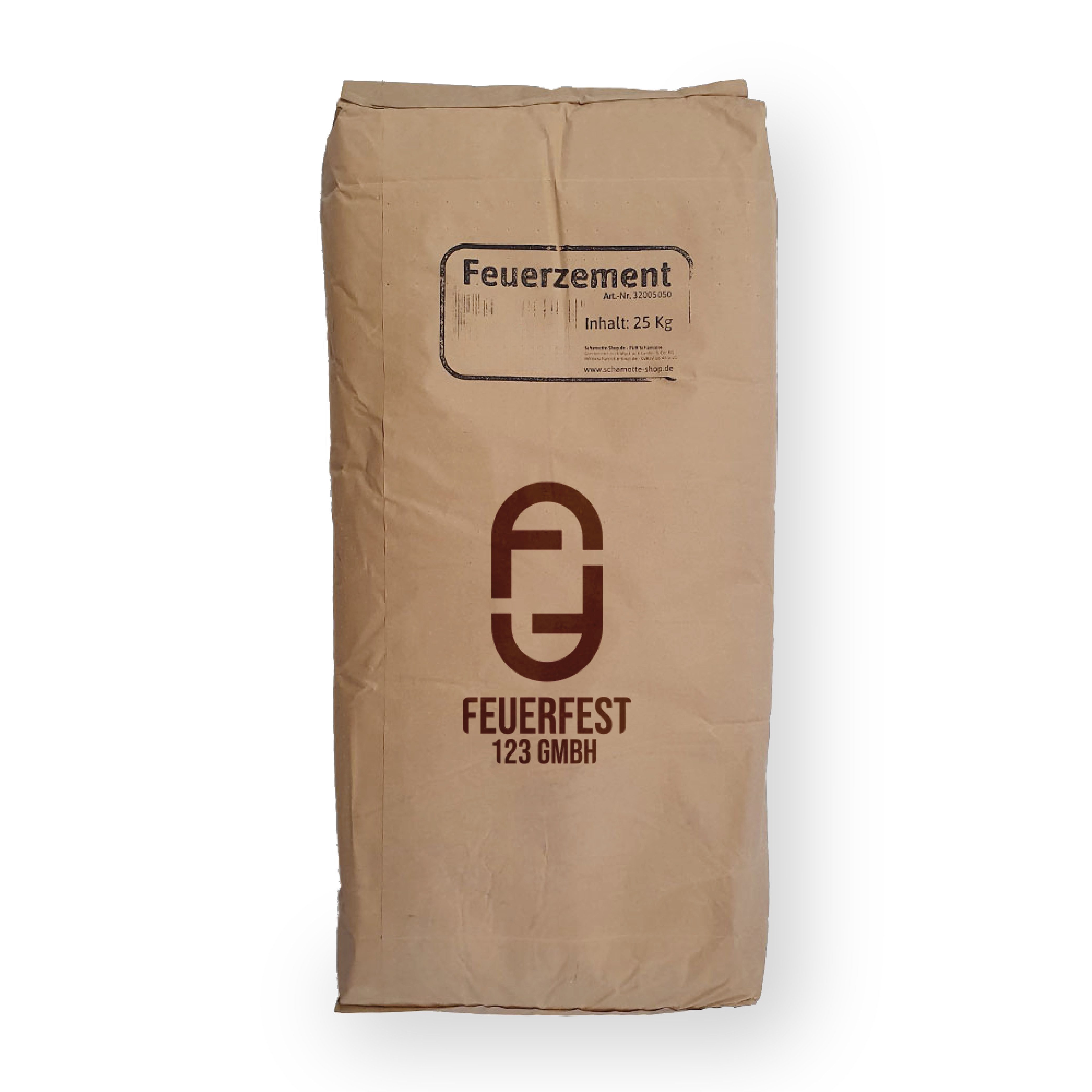 Feuerfest 123 GmbH Zement Feuerzement Feuerfester Zement - Für Kaminöfen, Öfen & Grills - Hitzebeständig bis 1.400 °C - hydraulische Abbindung