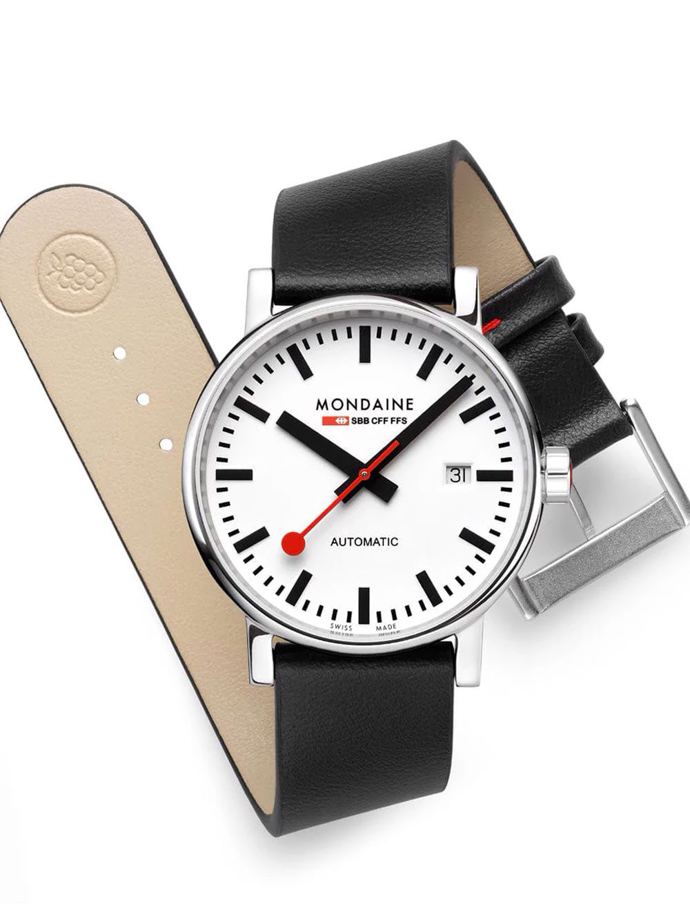MONDAINE Automatikuhr Mondaine MSE.40610.LBV Herrenuhr Evo2 Automatik 40mm 5ATM Mondaine MSE.40610.LBV Herrenuhr Evo2 Automatik 40mm 5ATM
