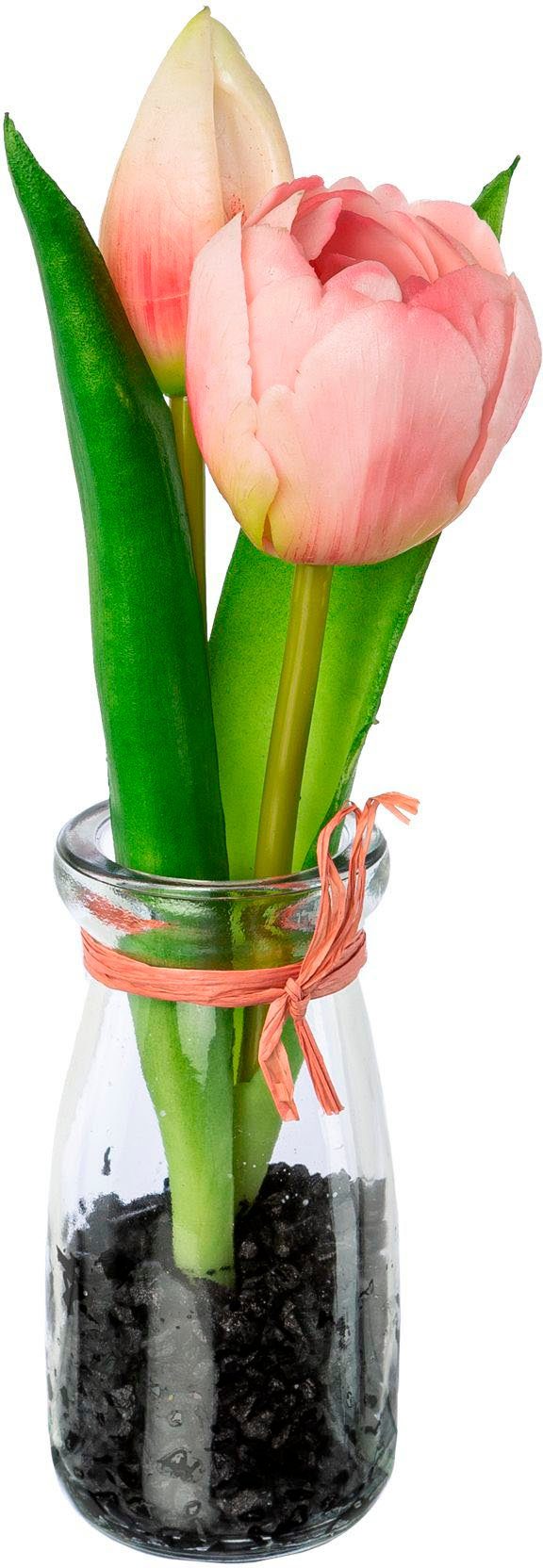 Kunsttulpe Tulpen in Vase Tulpe, my home, Höhe 21 cm, Im 3er Set | Deko-Objekte