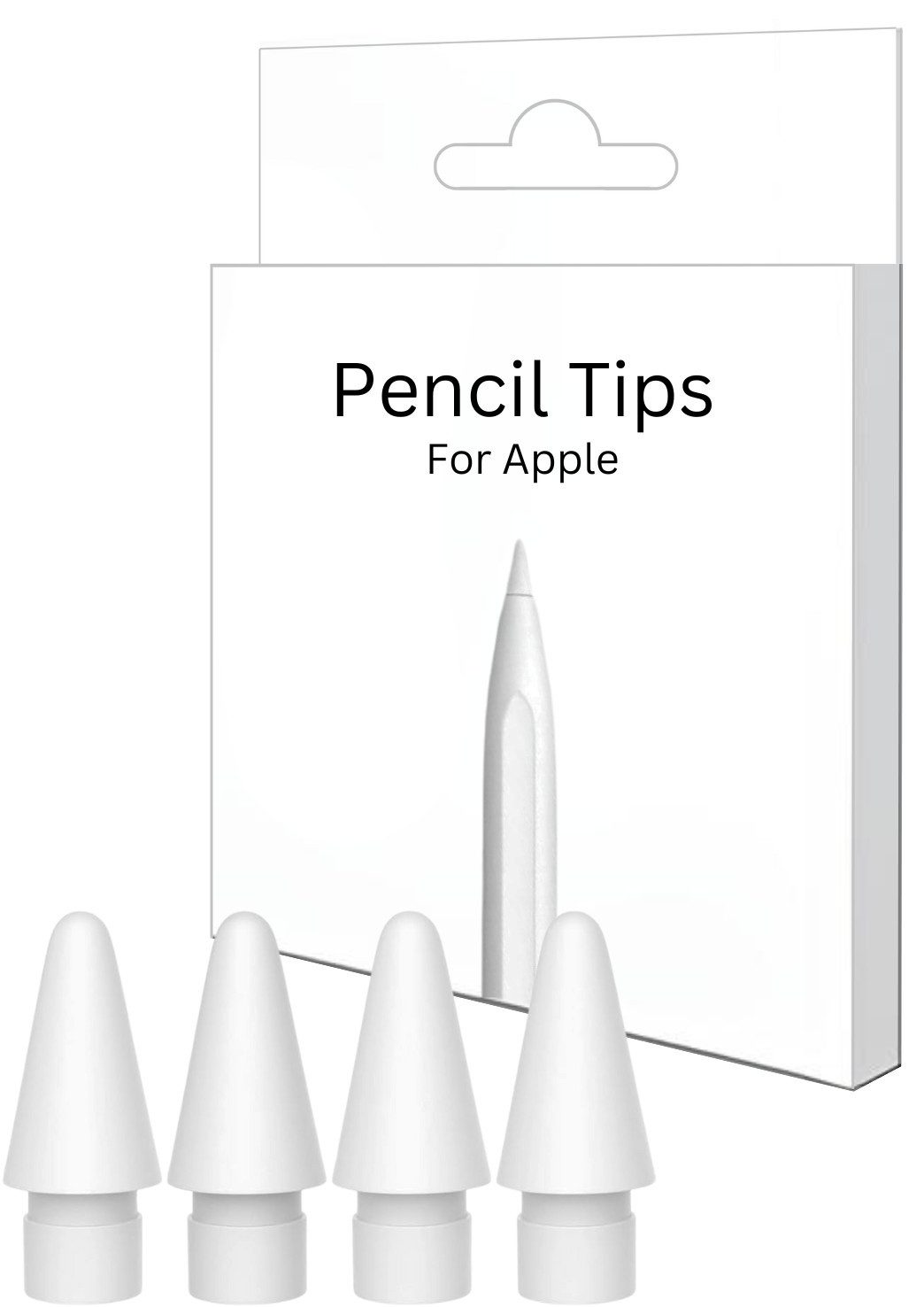 S&T Design Eingabestift Spitze für Apple Pencil 2. Generation und Apple Pencil 1. Generation (4PACK], Hochempfindlich) POM Ersatzspitzen für Apple iPad Pencil Nib Tips