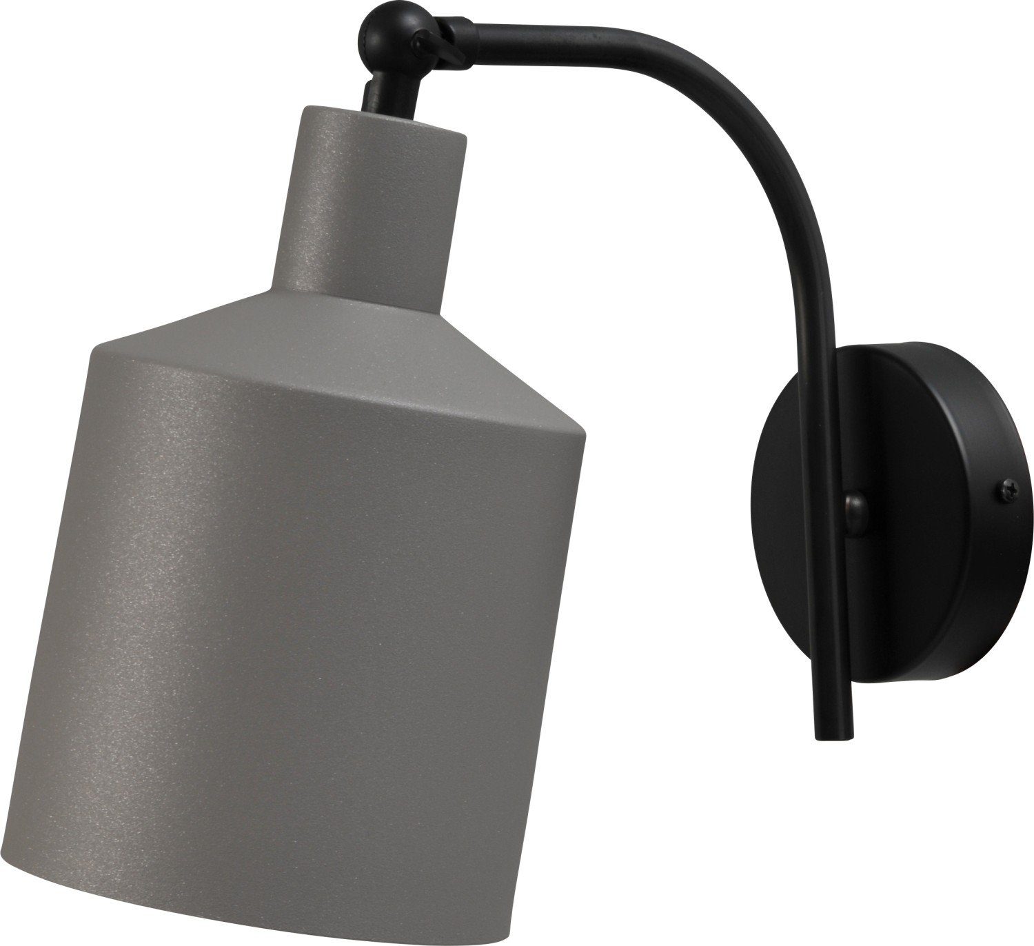 E27 Beleuchtung Metall Leuchtmittel, Wandlampe Grau ohne BORIS, Industrial Licht-Erlebnisse Schwarz Wandleuchte