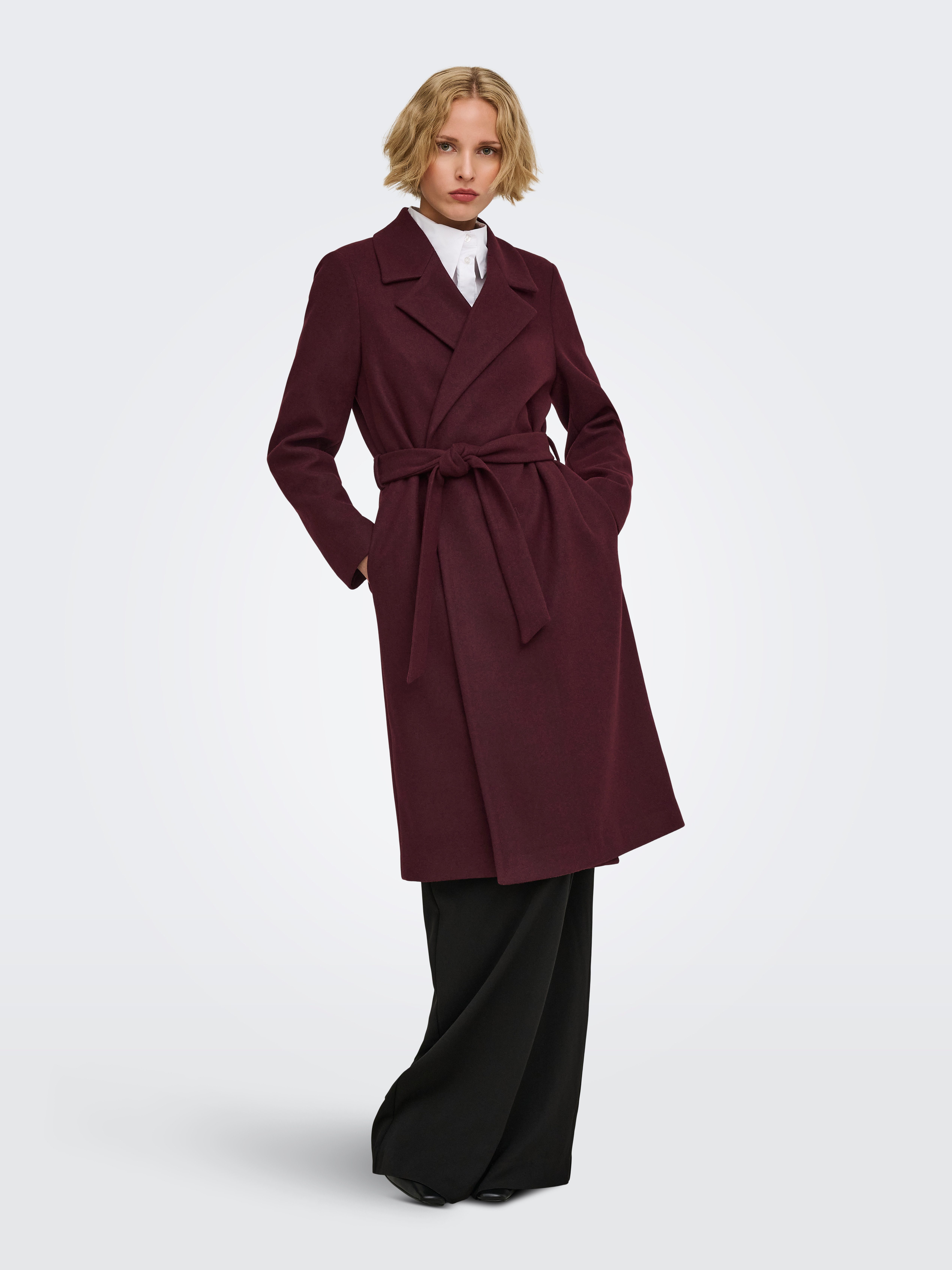ONLY Langmantel ONLALVILDA LIFE WRAP COAT OTW Kunstfaser – Bild 3 von 5