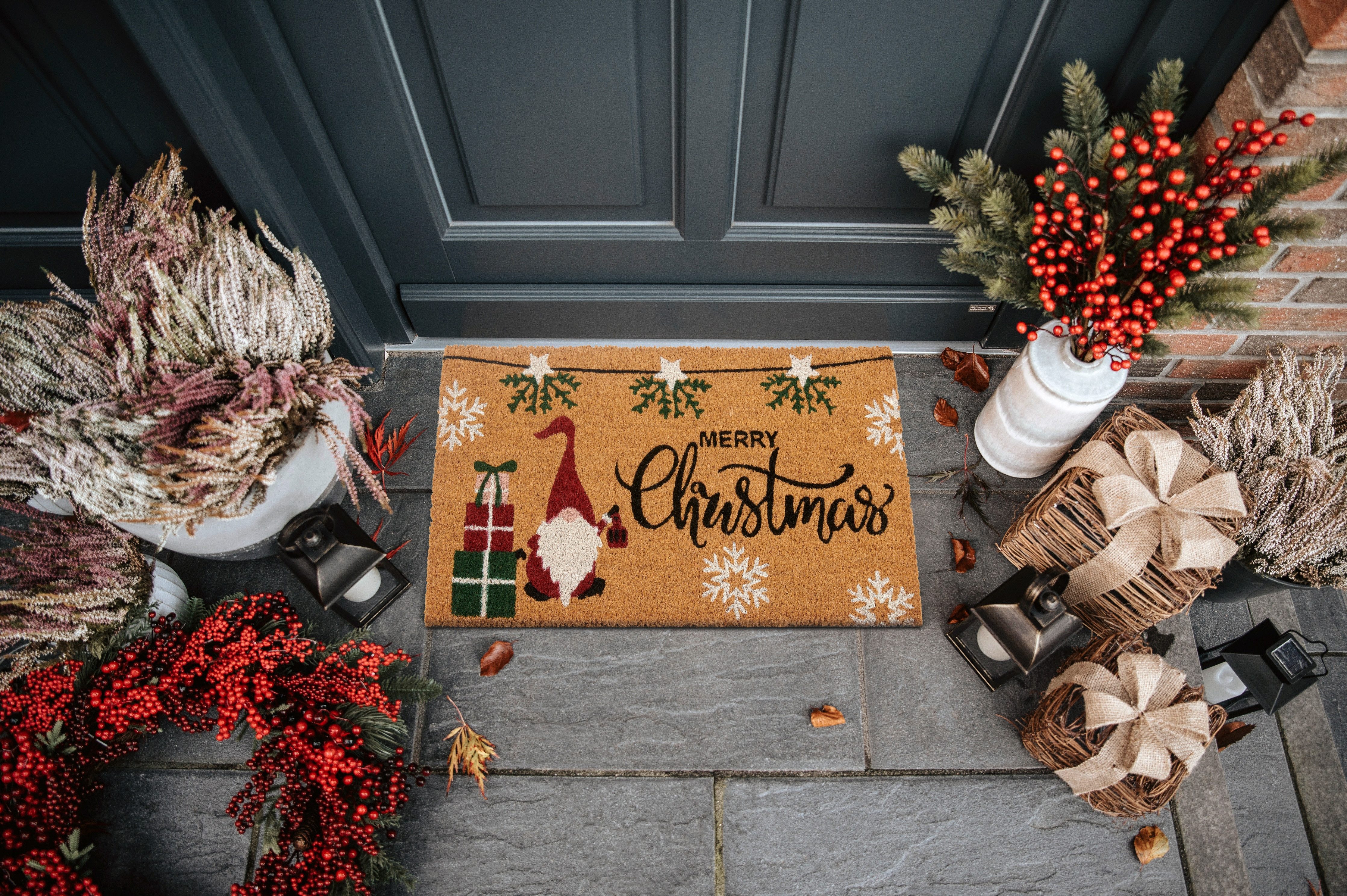 HANSE Home Fußmatte Kokos Merry Christmas Gifts, Türmatte, rechteckig, Höhe: 15 mm, Schmutzfangmatte, Rutschfest, Outdoor, Weihnachten, Kokosmatte, Flur – Bild 2 von 5