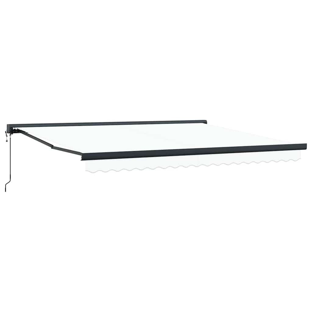vidaXL Markise 400 x 300 cm Automatische Ausziehbare Markise in Weiß 400x300 cm