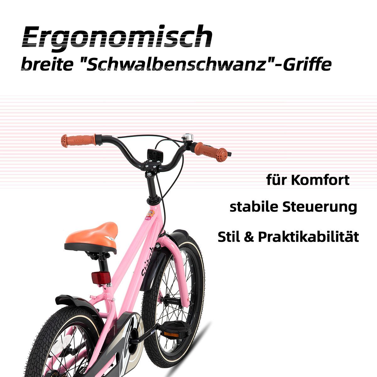 JOYSTAR Kinderfahrrad Totem 12/14/16/18/20 Zoll Kinderfahrrad für 2-11 jährige Jungen, mit Stützräder, Kotflügel, Front and rear dual brakes, Reflektorplatte