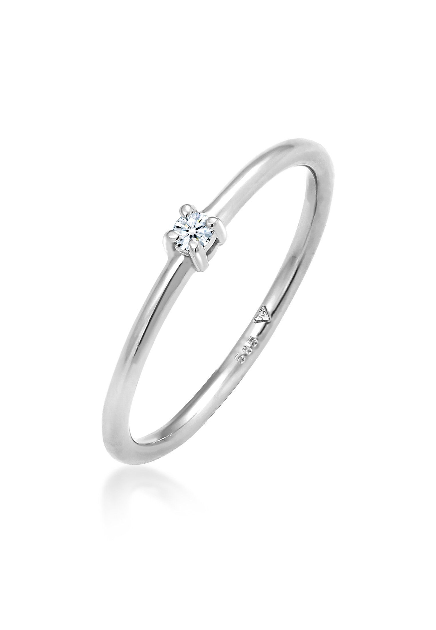 Elli DIAMONDS Verlobungsring Verlobung Solitär Diamant (0.03 ct) 585 Weißgo günstig online kaufen