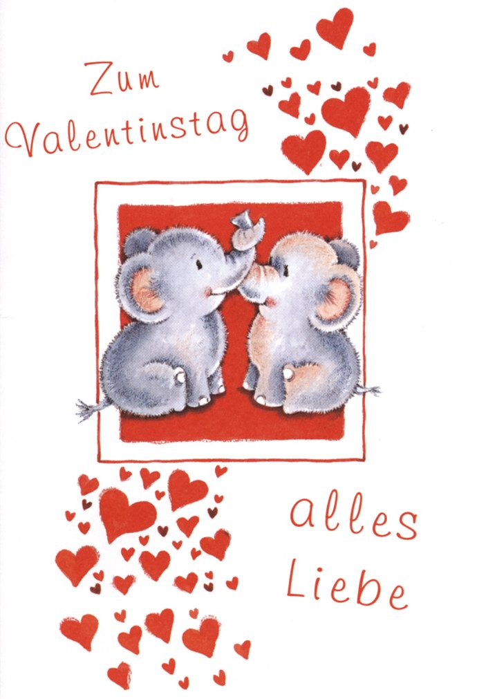 BSB Grußkarten Valentinstag - Glückwunschkarte im Format 11,5 x 17 cm mit