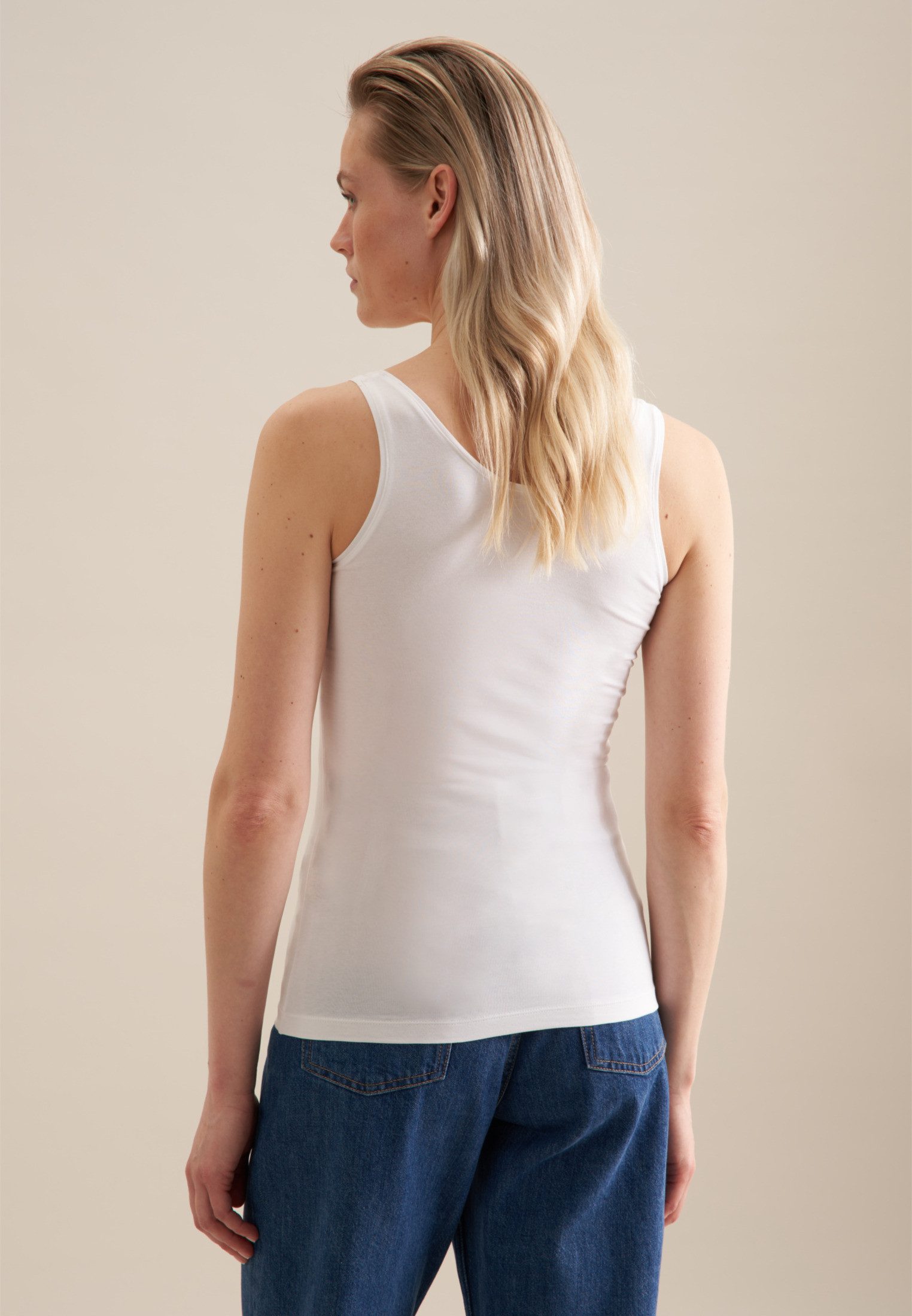 seidensticker Tanktop Ohne Arm Rundhals Uni günstig online kaufen