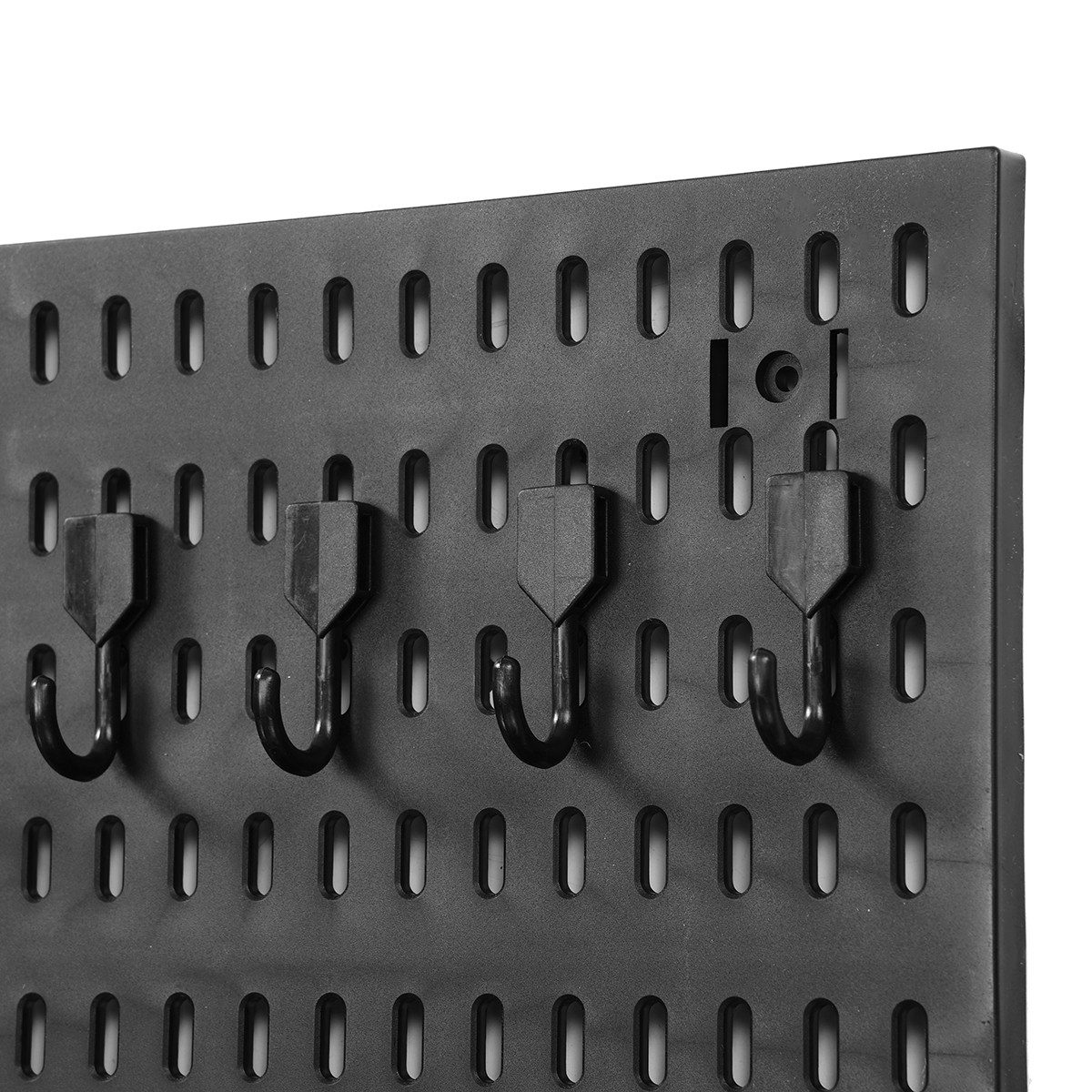 MUSTOOL Werkzeughalter Werkzeuglochwand Lochwand Organizer Set PP 90×60cm, Modular, mit Haken & Ablagen, für Gaming & Büro & Werkzeug – Bild 5 von 5