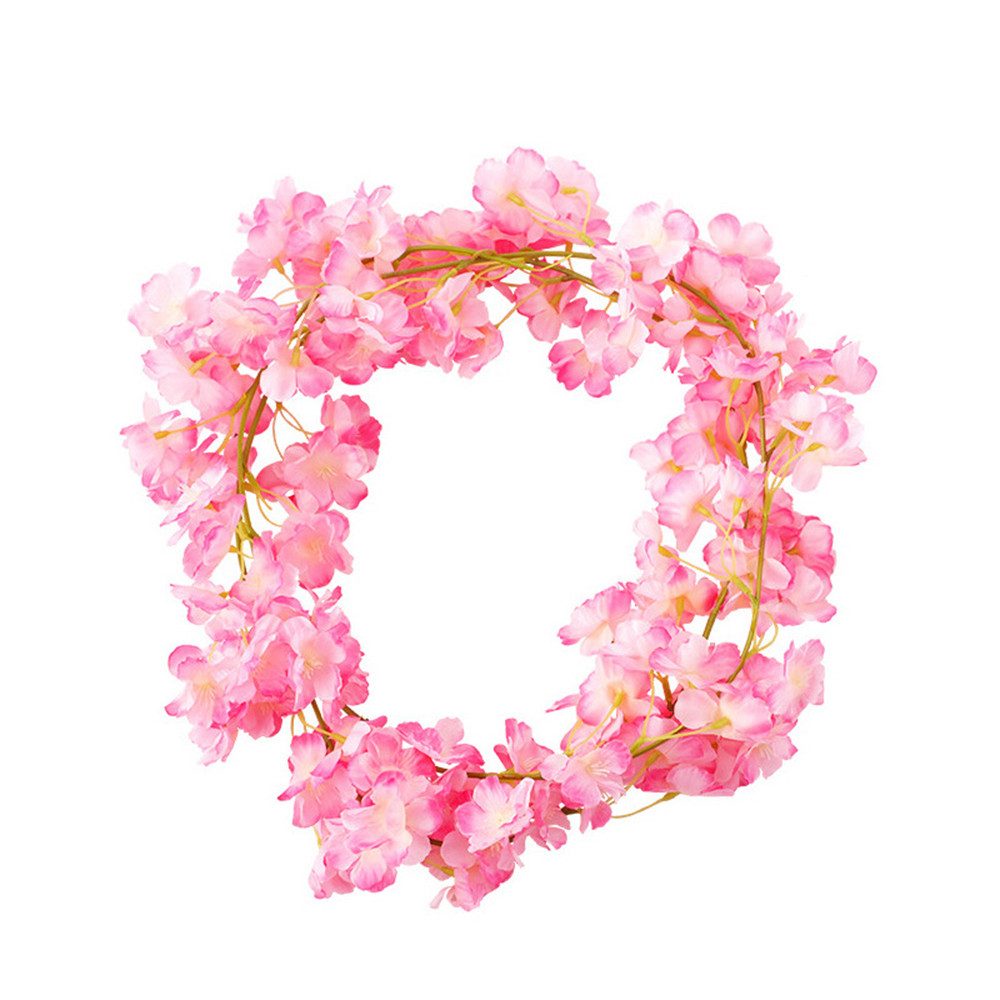 Kunstblumenstrauß Künstliche Kirschblütenranke, hängend Kirschblütenkranz D günstig online kaufen