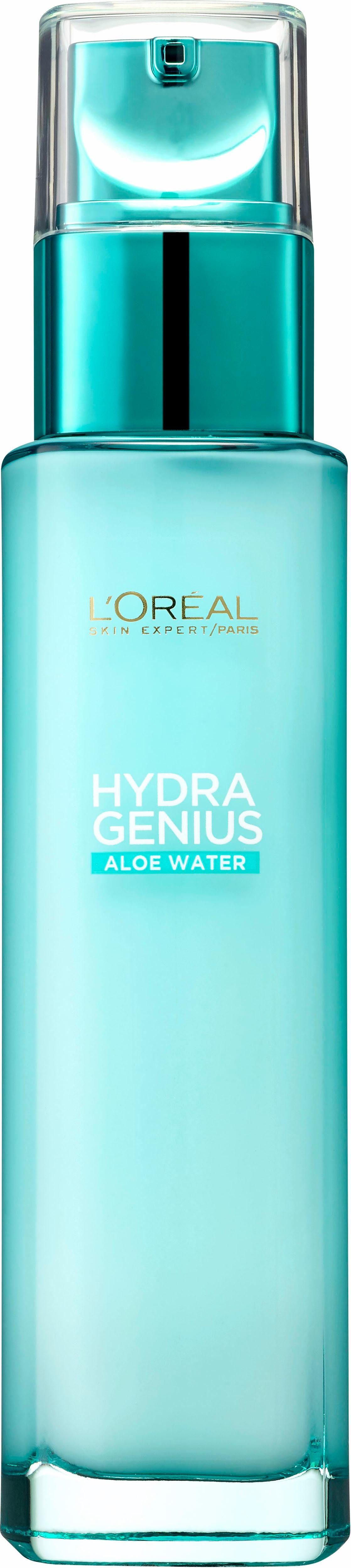 L'ORÉAL PARIS Gesichtsfluid Hydra Genius Aloe Aqua, hochkonzentrierte Feuchtigkeit, zieht sofort ein, weichere Haut