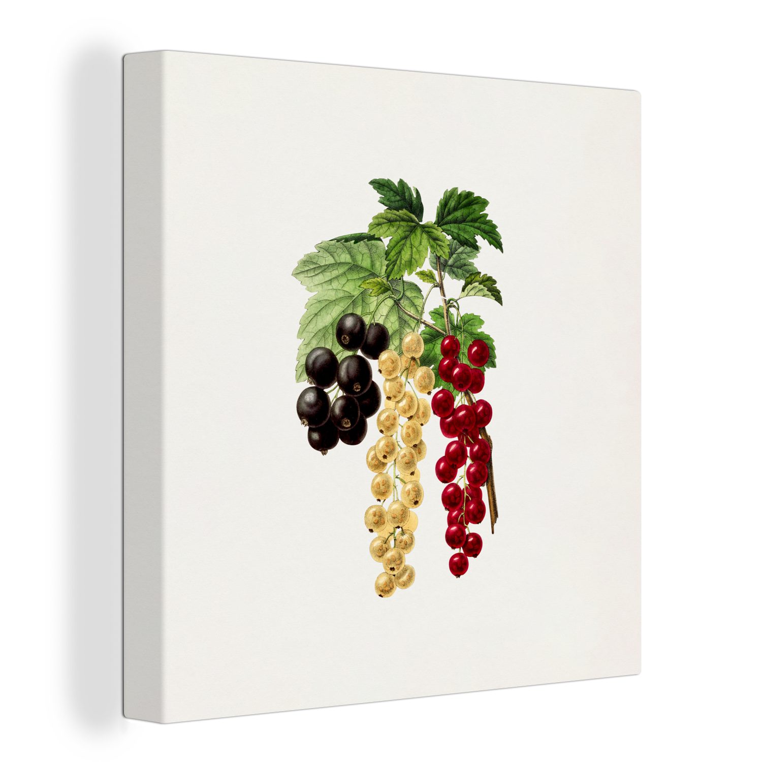 OneMillionCanvasses® Leinwandbild Beeren - Lebensmittel - Pflanze, (1 St), Leinwand Bilder für Wohnzimmer Schlafzimmer