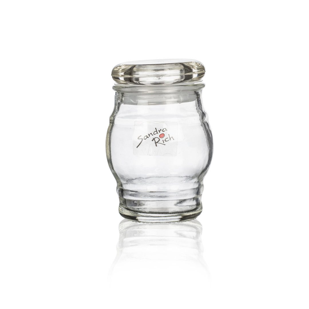 Sandra Rich Dose Glas mit Deckel "Storage" 9,5 x 7cm, Dekoglas Glasdose Aufbewahrung