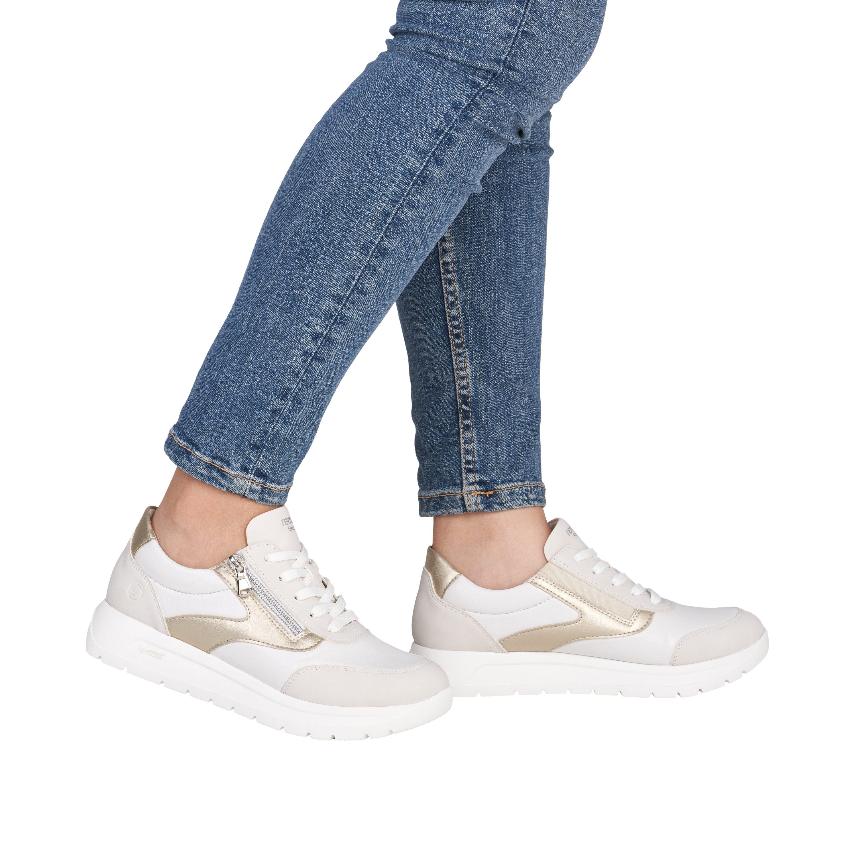 Remonte Keilsneaker Schnürschuh, Halbschuh, Casual-Sneaker mit seitlichem Reißverschluss