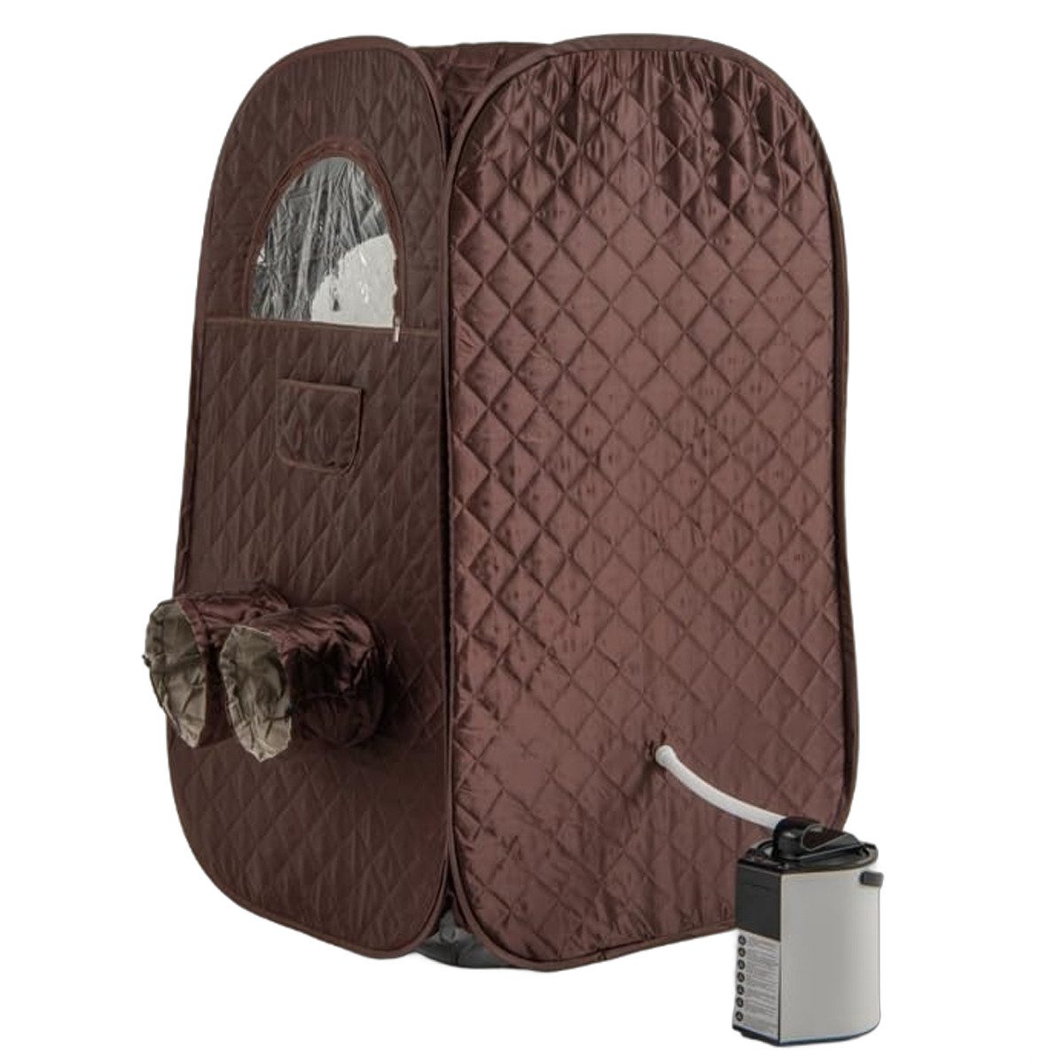 COSTWAY Sauna, BxTxH: 89 x 89 x 149 cm, aufklappbare Dampfsauna mit Sitz günstig online kaufen