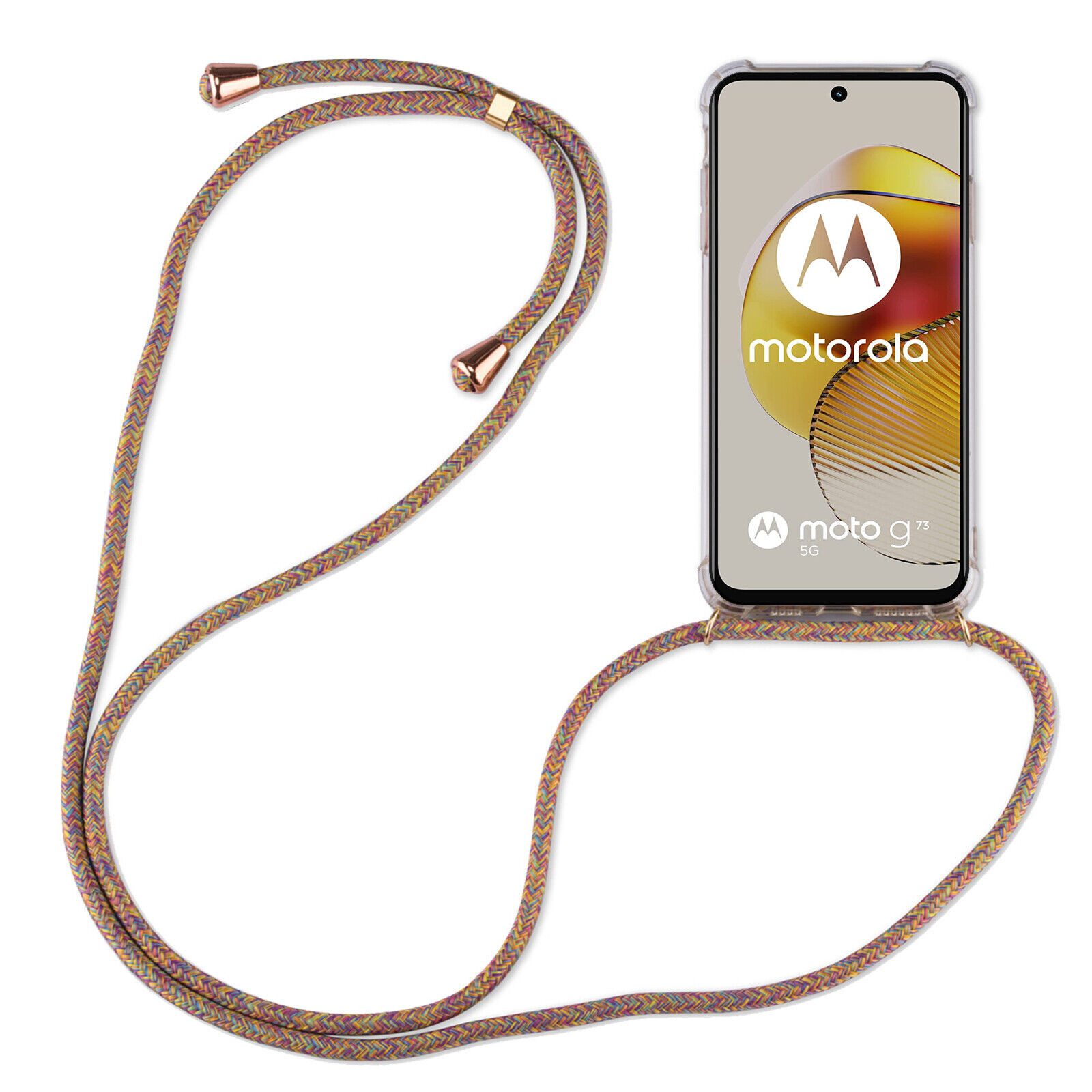 betterfon Handykette für Motorola Moto G73 5G Handyhülle mit Band & Kordel Bumper, Hände frei – mit Silikonhülle & Schnur für flexiblen Alltag