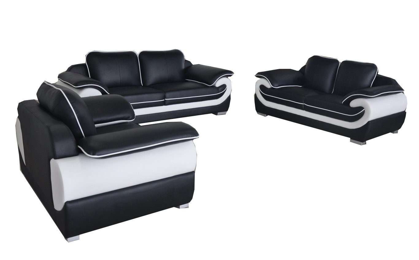 Schwarze in Made JVmoebel Sofa Design Europe 3+2+1 Neu, Polstermöbel luxus Sofagarnitur