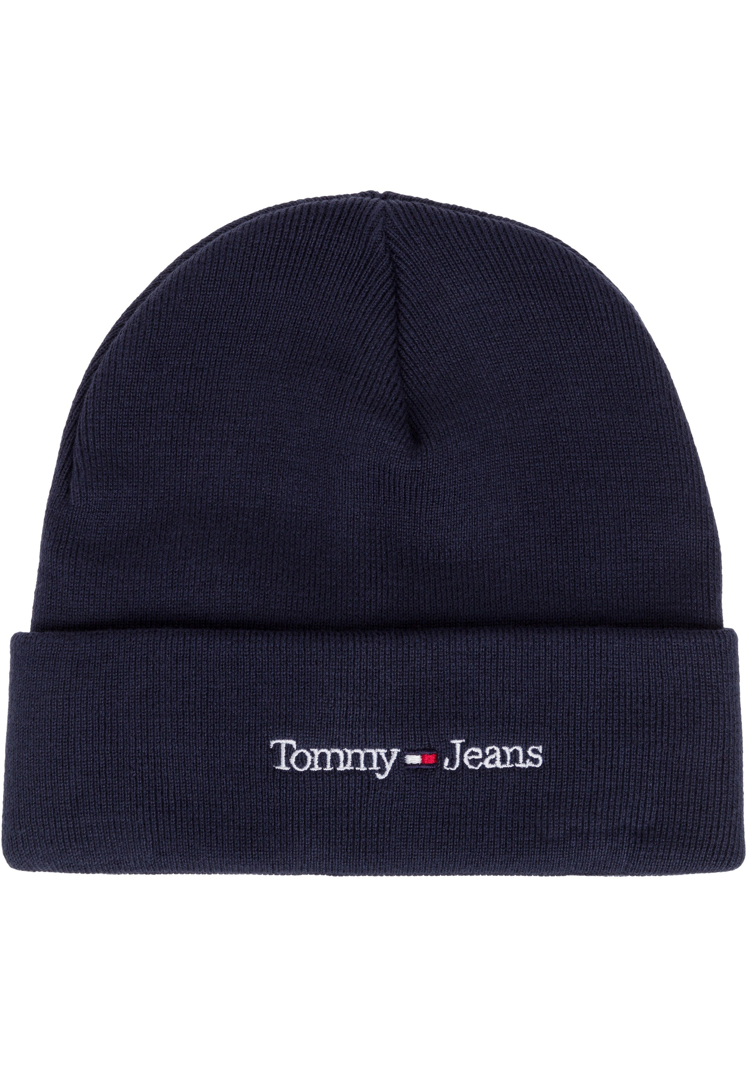 Tommy Eigenschaften mit Style Beanie navy wärmenden cooler Jeans