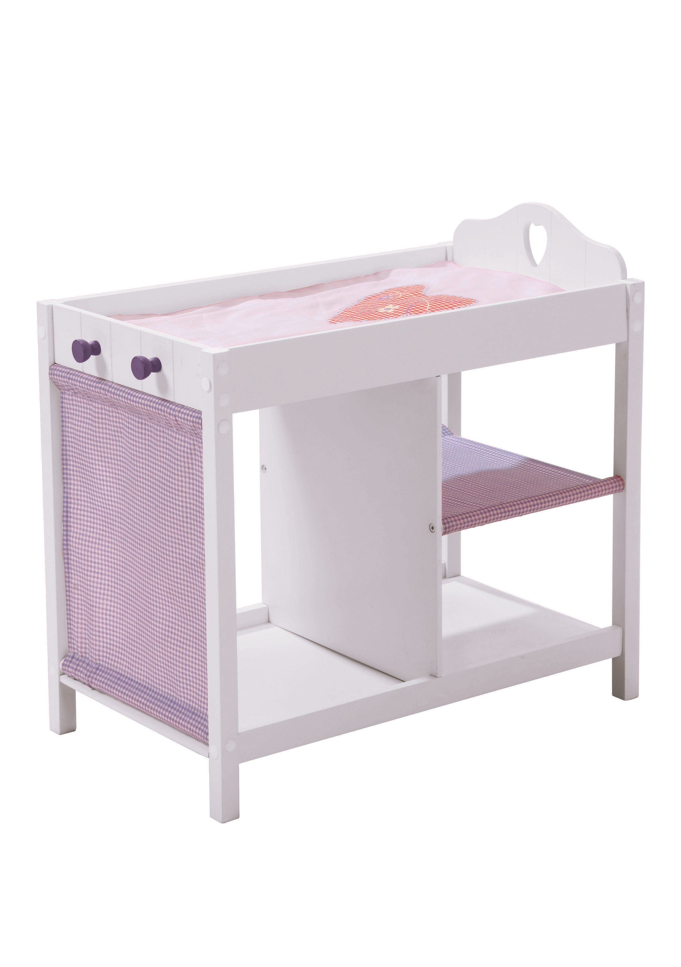 roba® Puppenwickeltisch Weiß-Lila günstig online kaufen