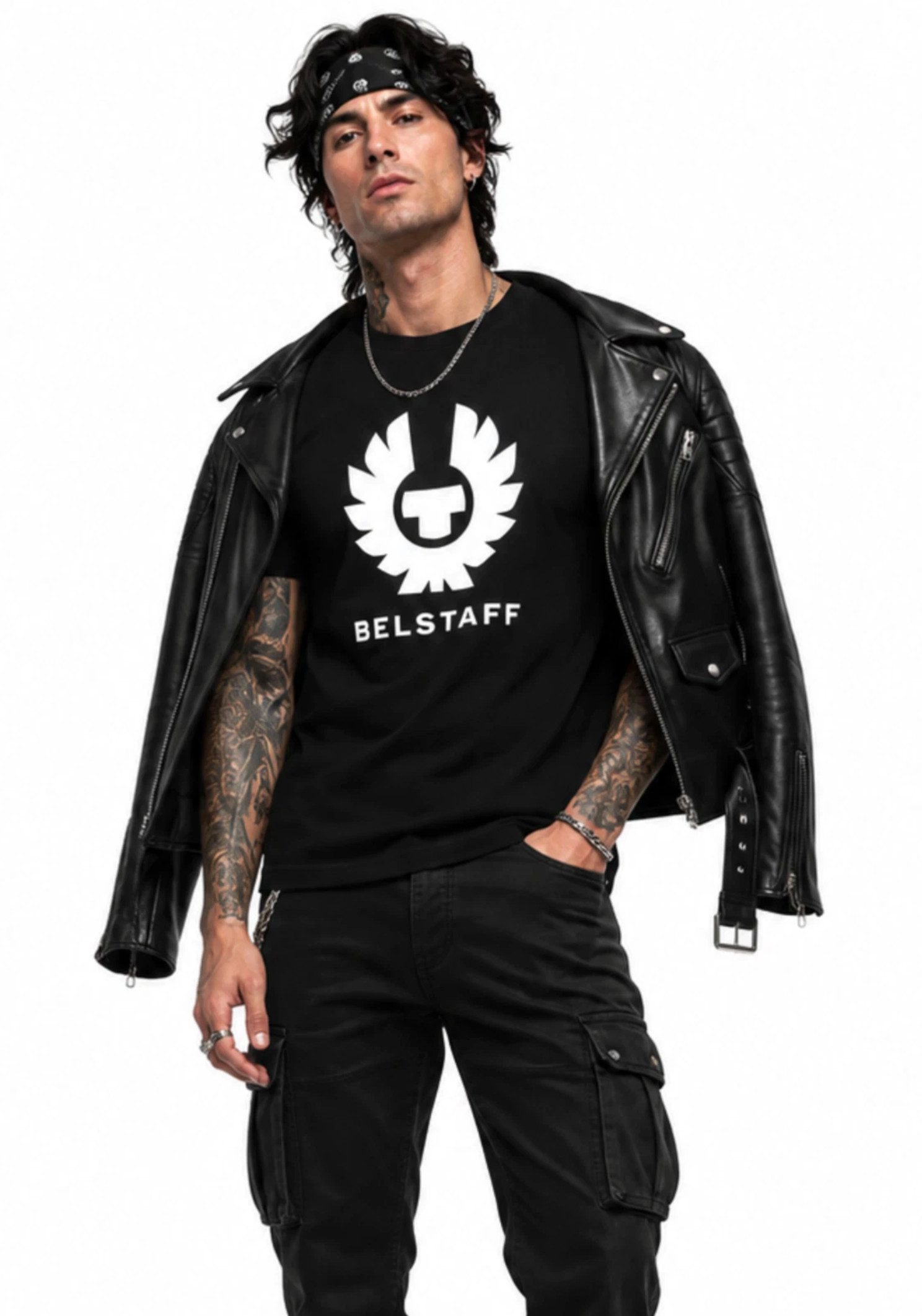 Belstaff T-Shirt Herren Phoenix Retro Logo Tee Regular Fit Großes Phoenix-Motiv mit Belstaff-Branding auf der Brust – Bild 5 von 5