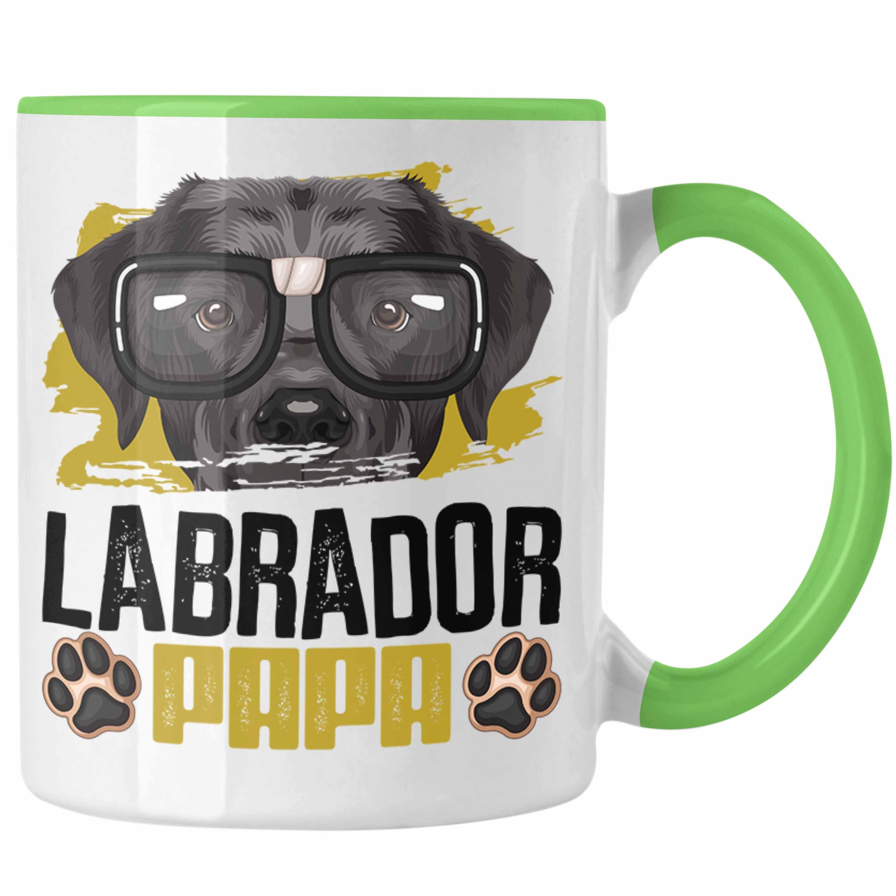 Trendation Tasse Labrador Papa Besitzer Tasse Geschenk Lustiger Spruch Geschenkidee Lab Grün
