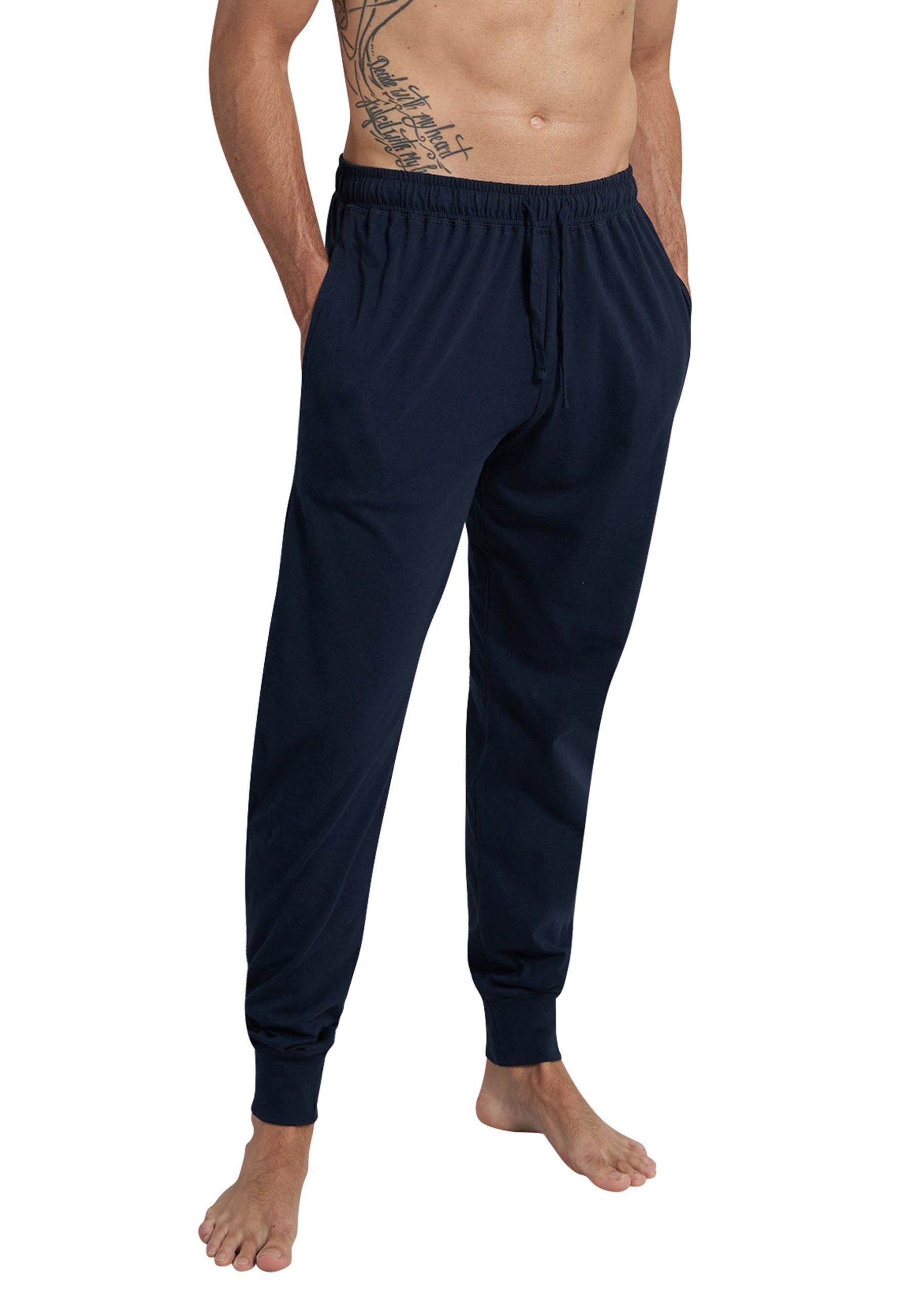 CECEBA Schlafhose CECEBA Herren Lange-Hose blau uni (1-tlg), Top Herren  Lange-Hose der Marke: CECEBA