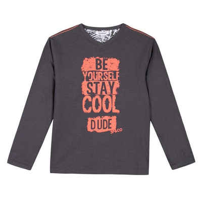 3 Pommes Sweatshirt Sweatshirt 3 POMMES Jungen Stay cool Wendefunktion anthrazit (1-tlg)