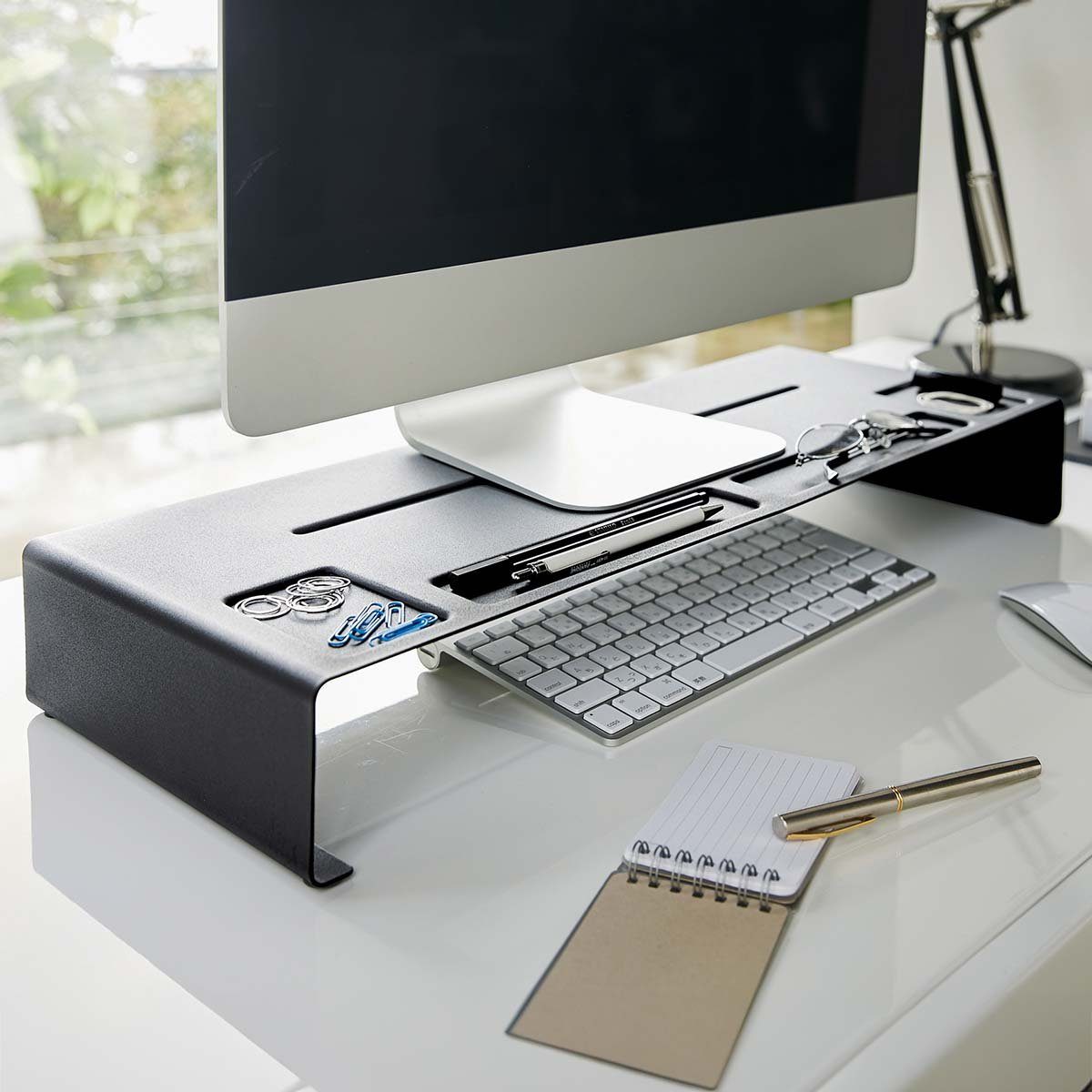 Monitor-Halterung Tower Monitorbank Monitorerhöhung Metall für Büro Wohnzimmer