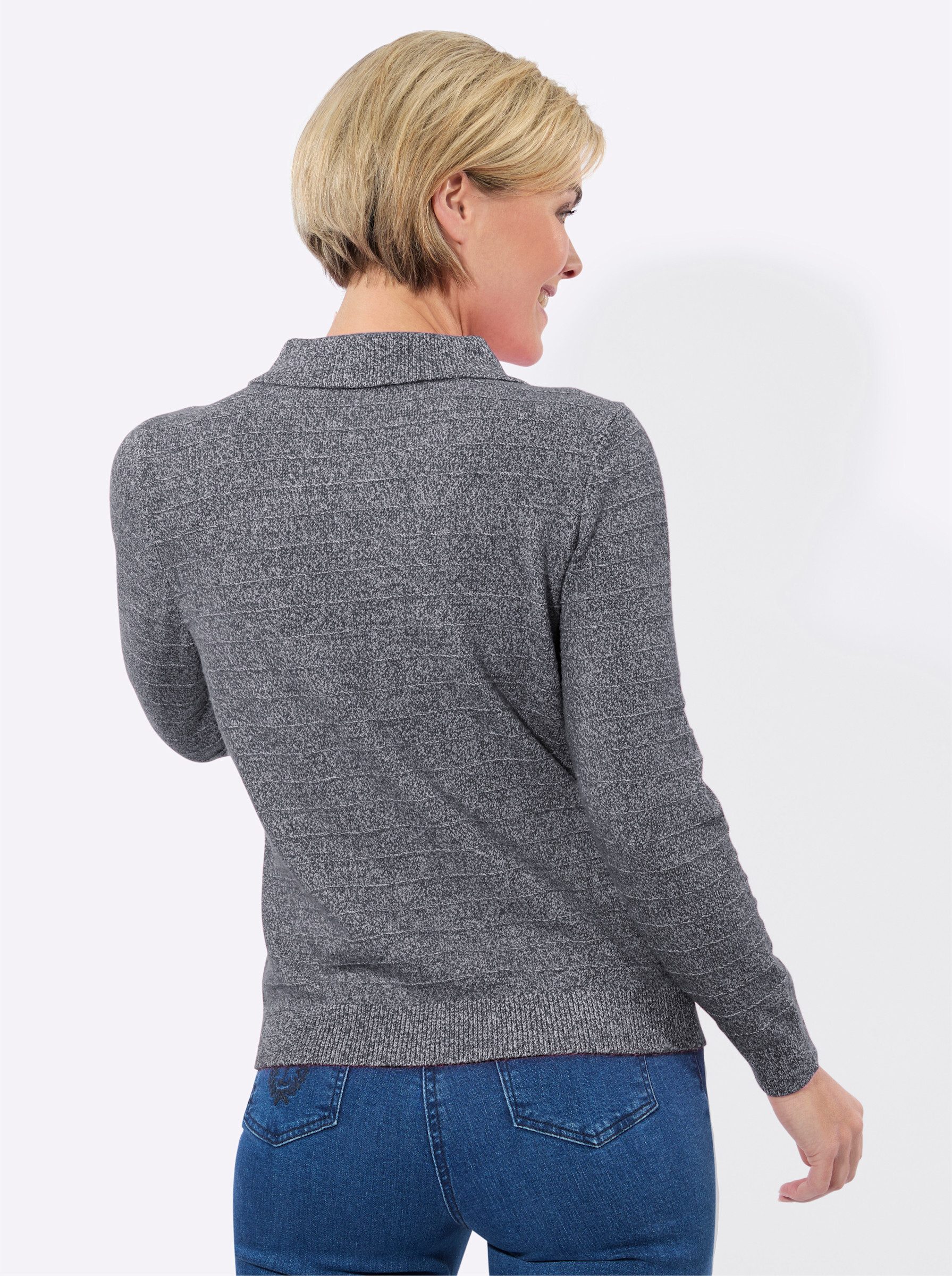 Witt Strickpullover Polopullover Langarm Jersey